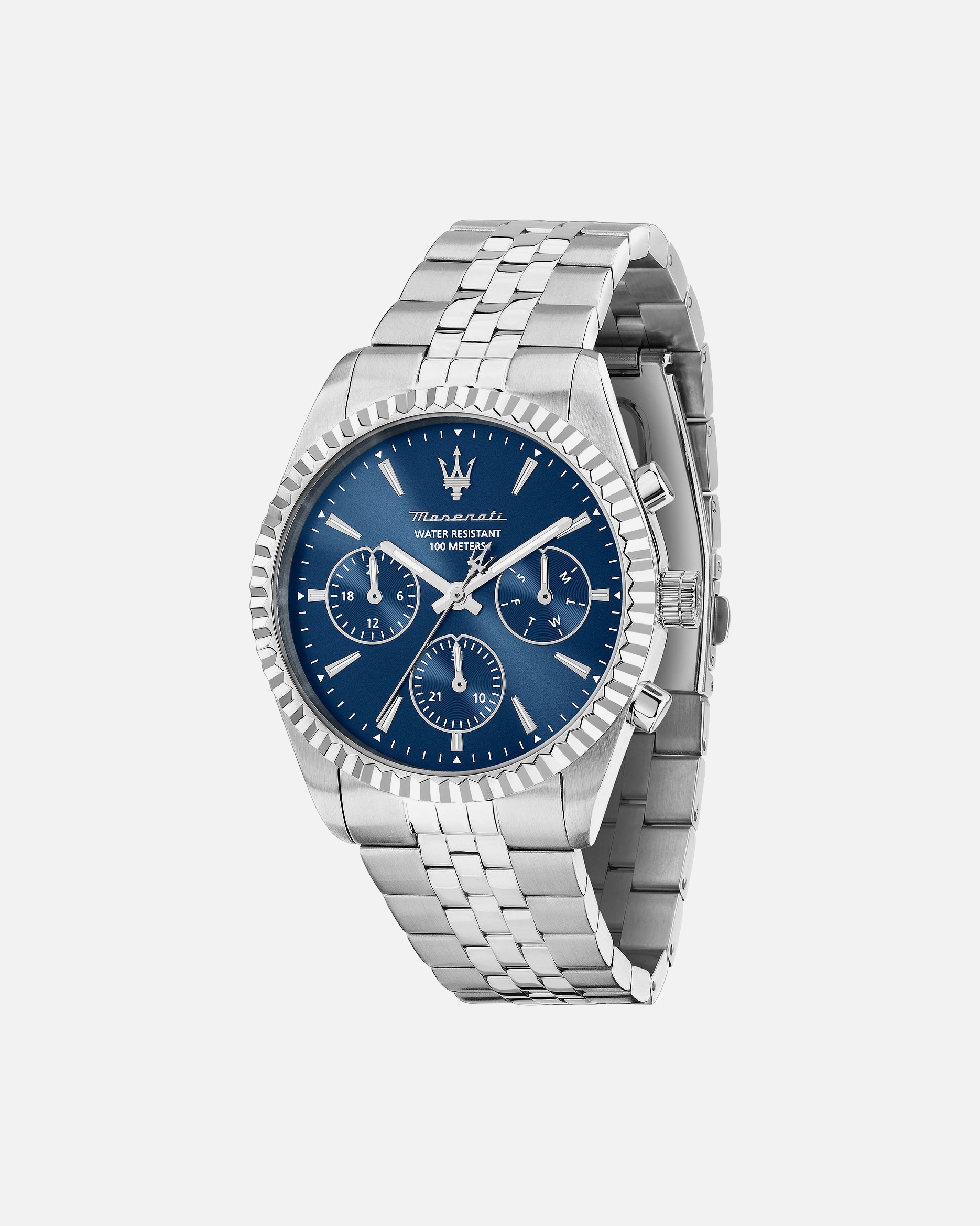 Uhr für Männlich Maserati Herrenuhr Edelstahl blau, silber