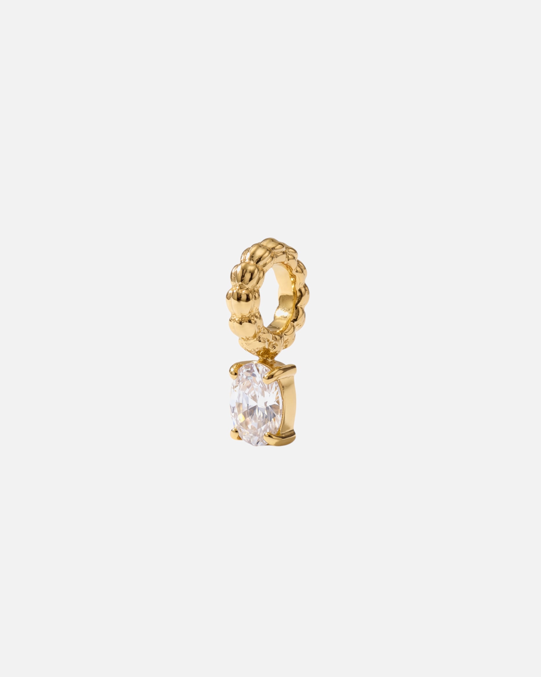 Schmuckanhänger für Unisex Purelei LEI Geburtsstein April Bergkristall Charm 100% Edelstahl Gold