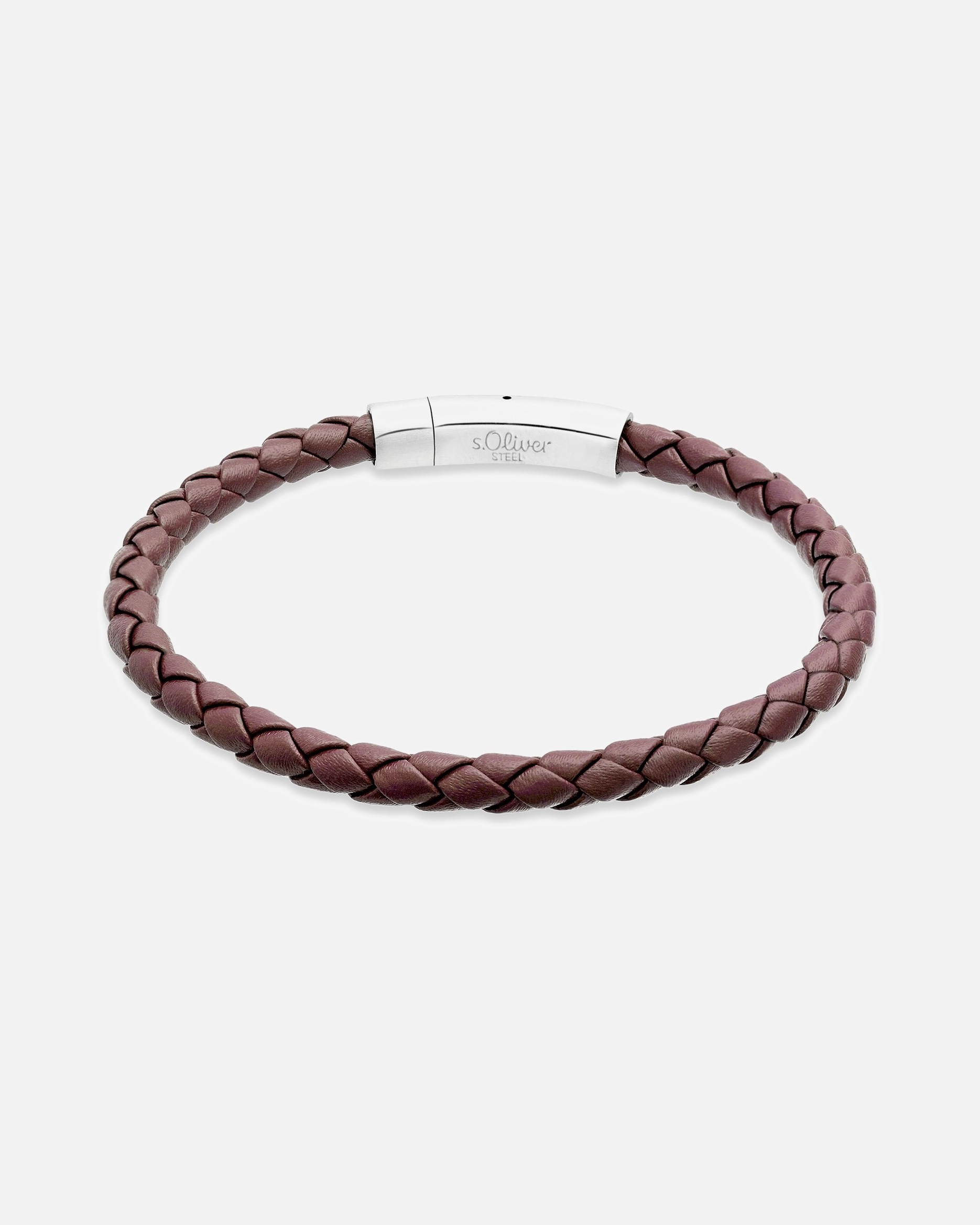 Armband für Männlich s.Oliver Armband Edelstahl, Leder braun