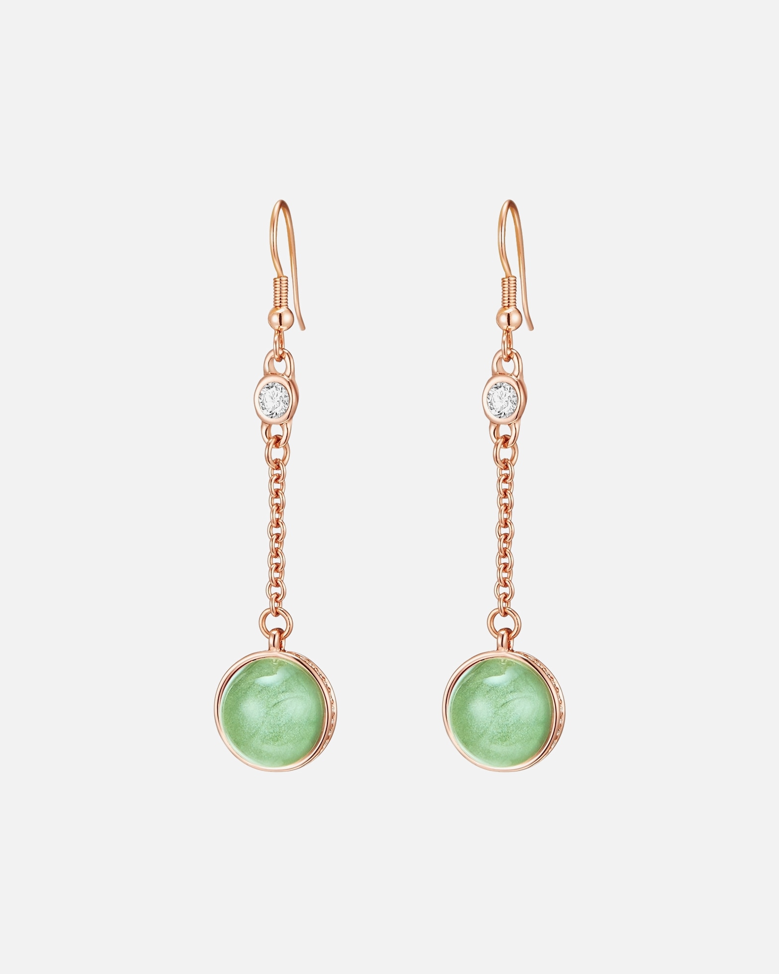 Ohrringe für Weiblich Lulu & Jane Ohrhänger Metall-Legierung verziert mit Kristallen von Swarovski ® in Roségold 1 Stück