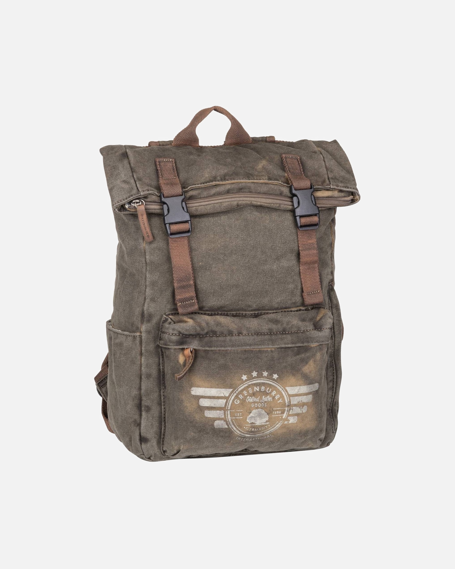 Rucksack für Unisex Greenburry Rucksack Vintage Aviator Explorer No. 1 Khaki