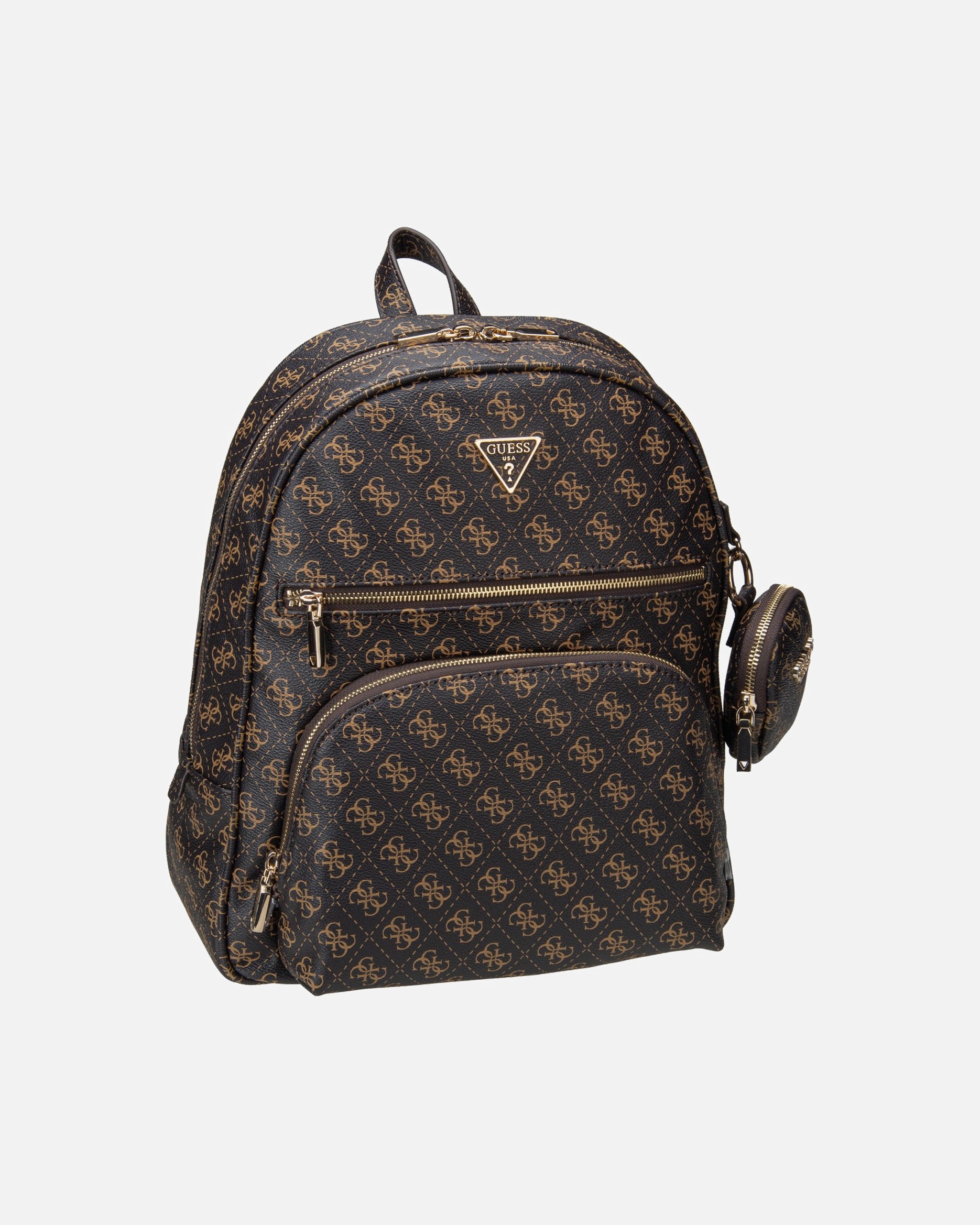 Rucksack für Weiblich GUESS Rucksack Power Play II Large Tech brown logo