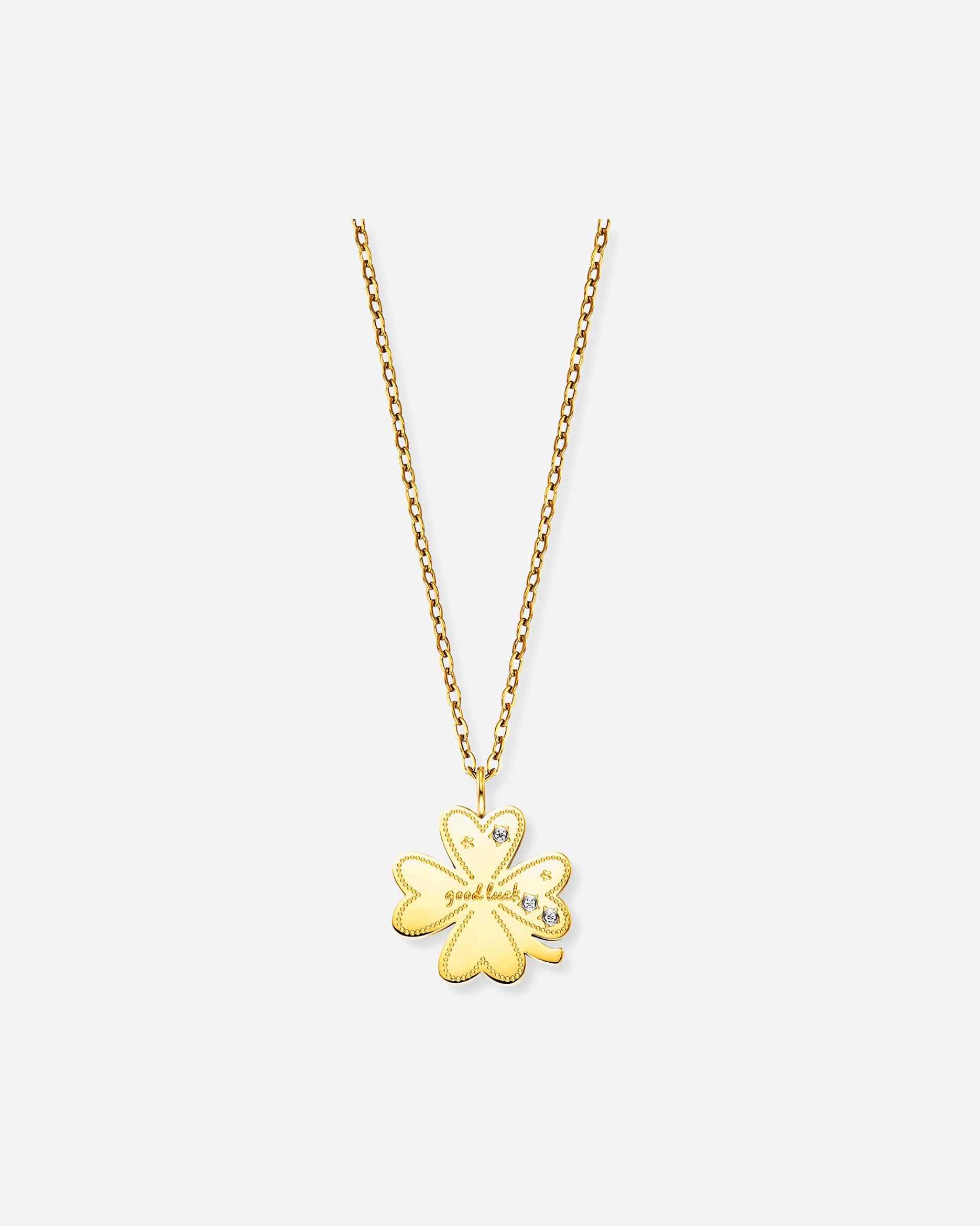 Halskette für Weiblich Engelsrufer Kette Edelstahl gelbgold