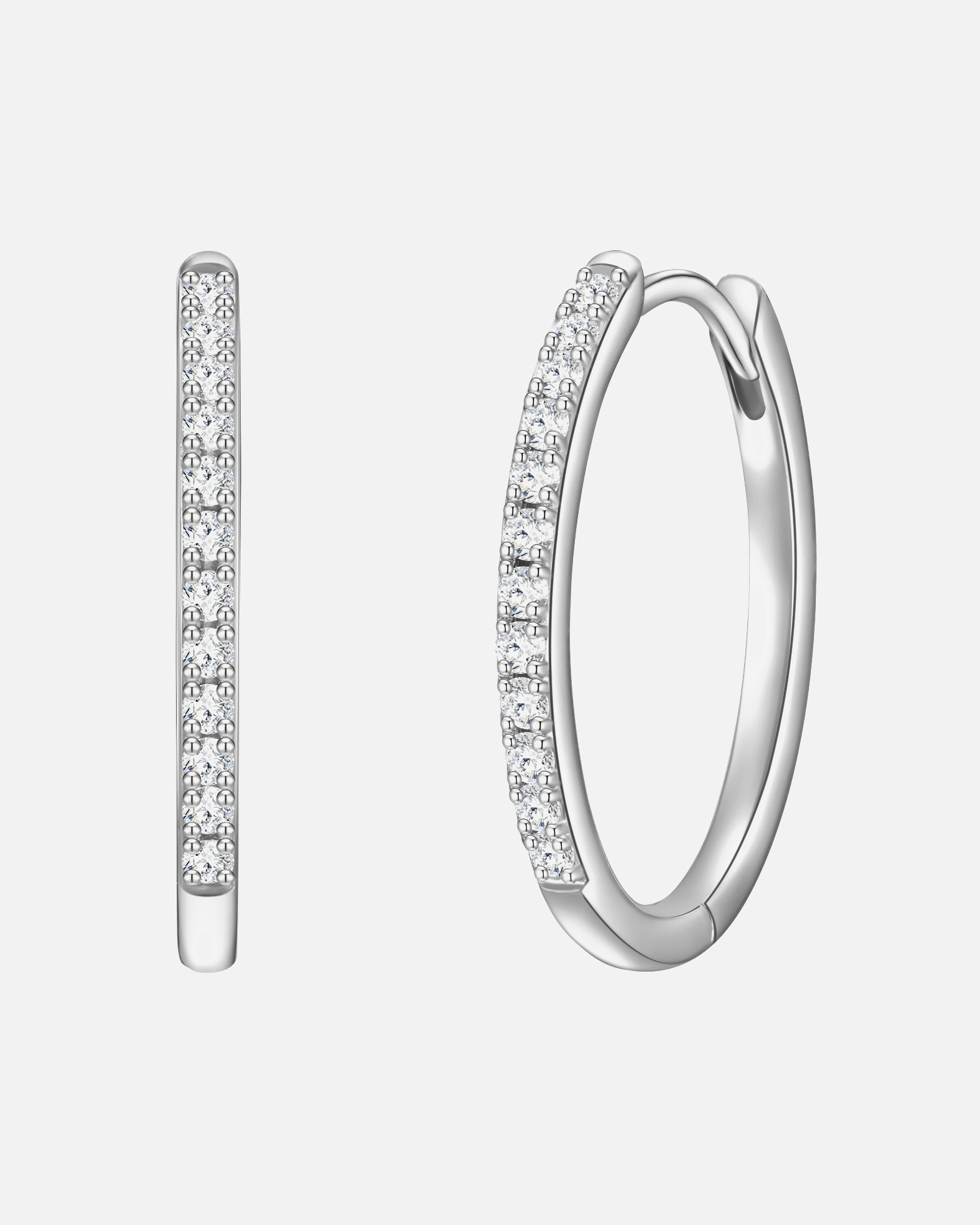 Creolen für Weiblich Glanzstücke München Creolen aus Sterling Silber in silber mit Zirkonia 1 Stück