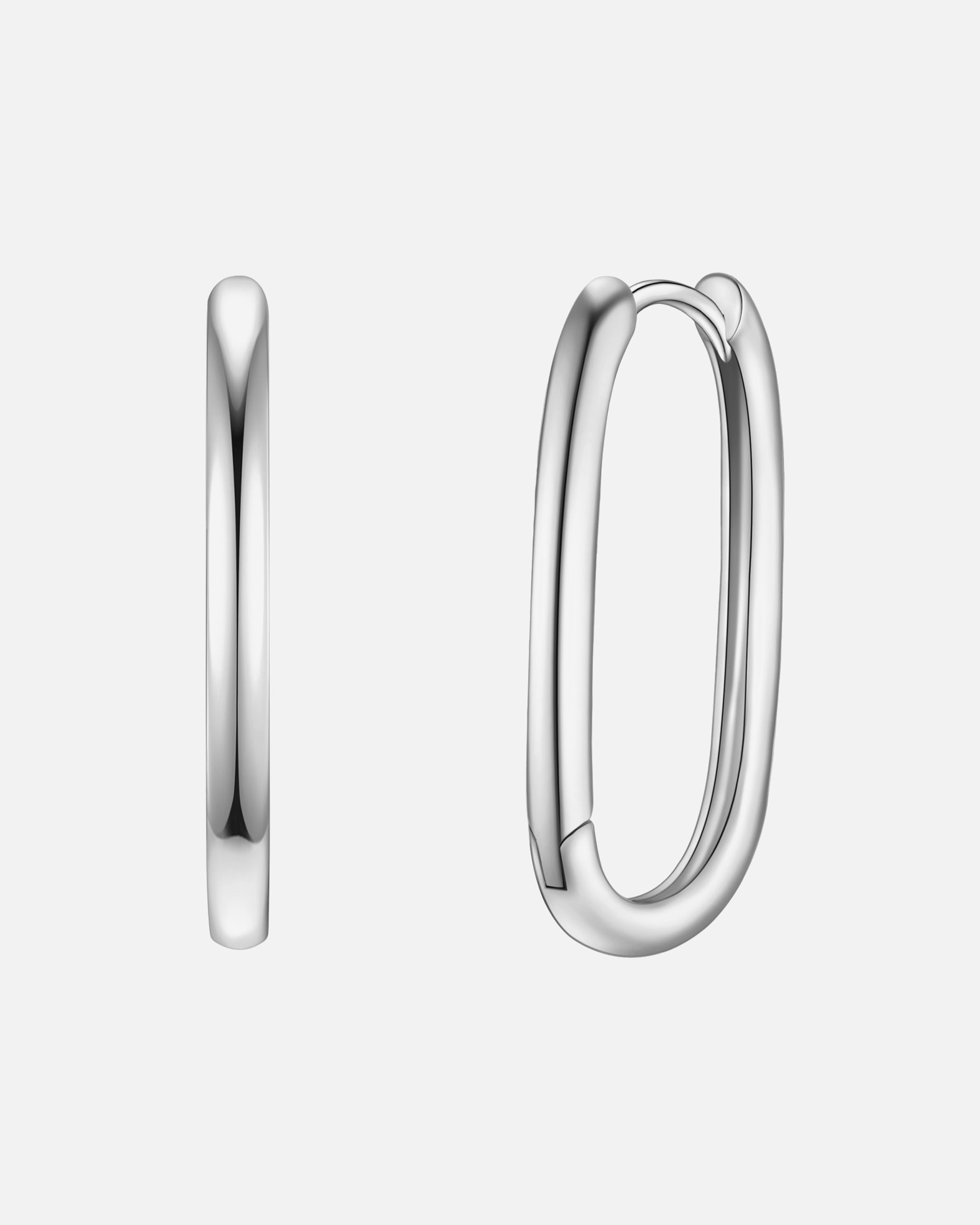 Creolen für Weiblich Yokoamii Creolen aus Messing in silber 22,1 mm