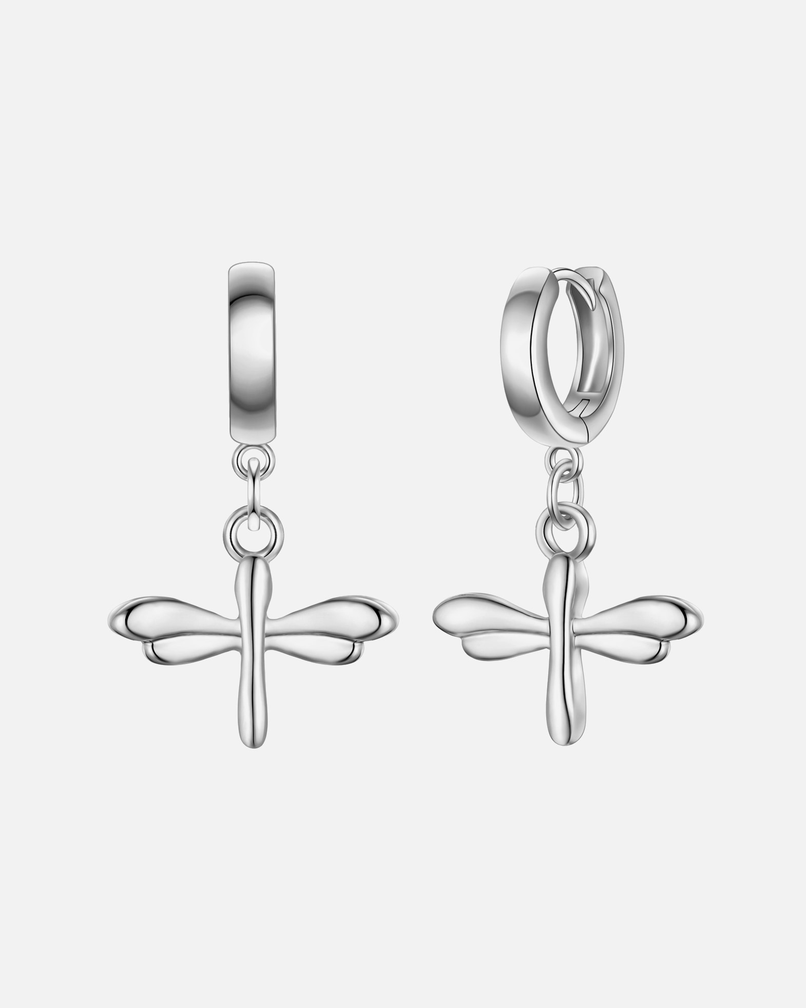 Creolen für Weiblich Yokoamii Creolen Libelle aus Metall-Legierung in silber 34,0 mm