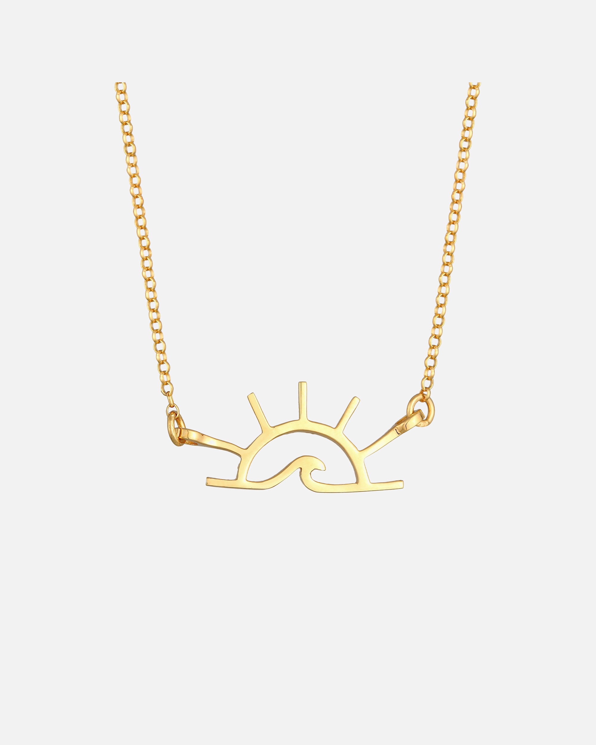 Halskette für Weiblich Elli Elli Halskette Sonnenaufgang Meere Wellen Motiv Sommer 925 Silber 1 Stück