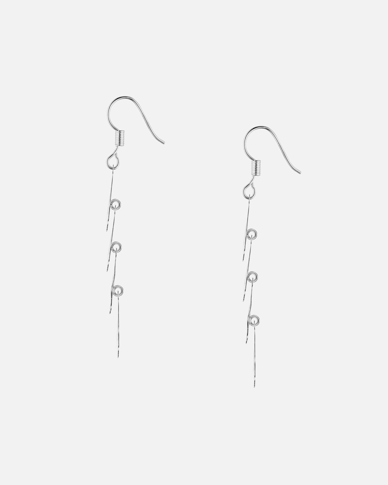 Ohrringe für Weiblich Yokoamii Ohrhänger Ginkgoblatt aus Metall-Legierung in silber 63,0 mm