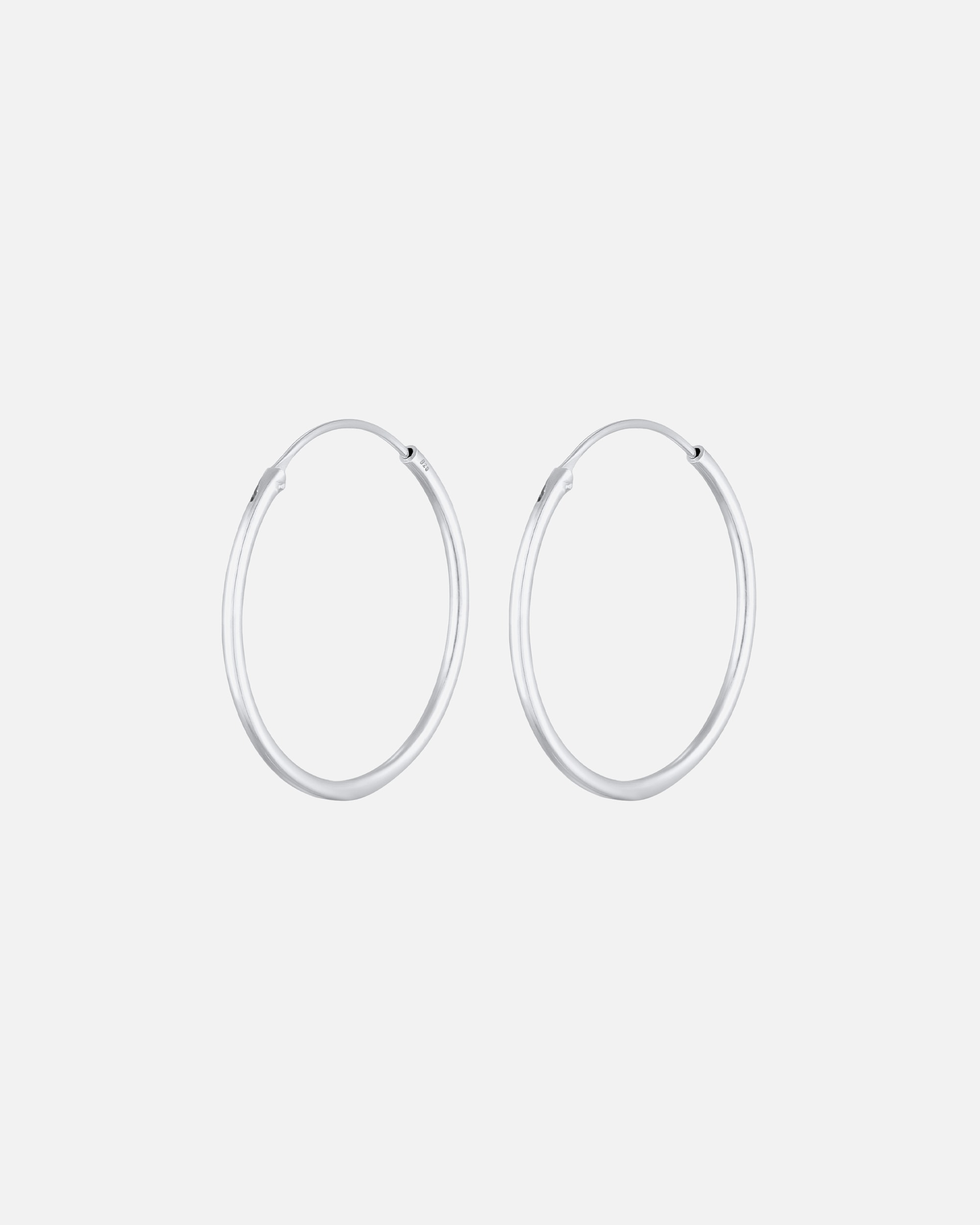 Ohrringe für Weiblich Elli Creolen Rund Basic Klassisch 925 Silber 1 Stück