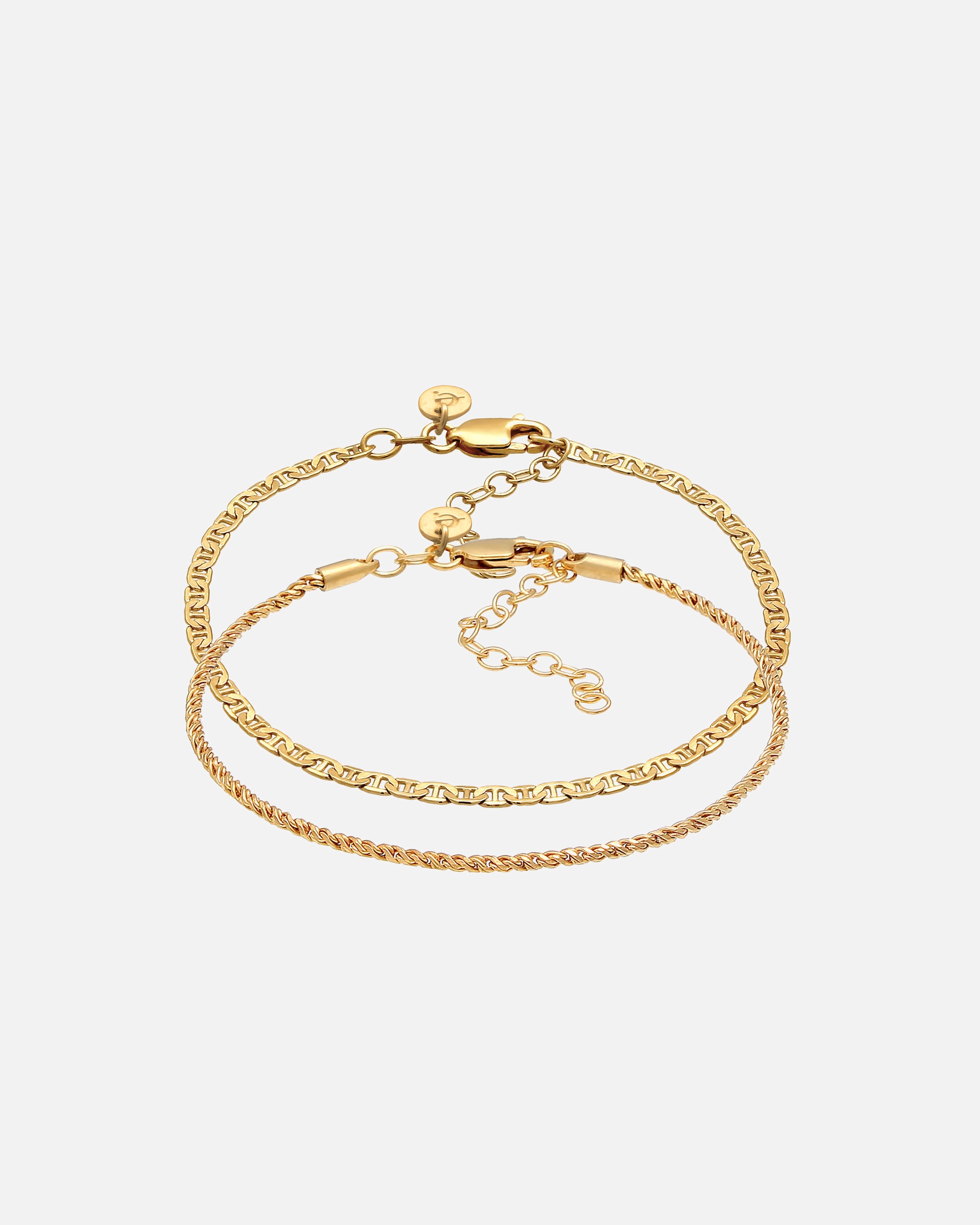 Armband für Weiblich Elli PREMIUM Stäbchenpanzer Kordel Basic 2er Set 925 Silber 1 Stück