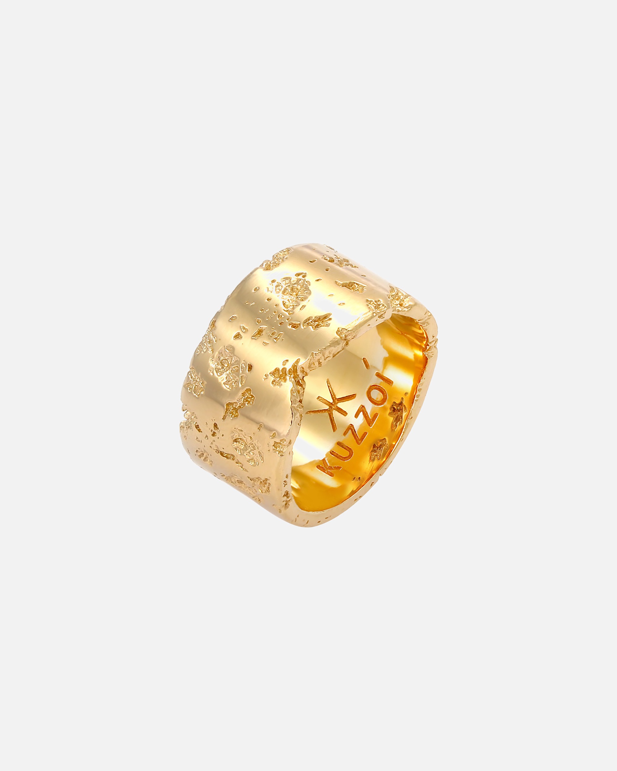 Ring für Männlich KUZZOI Herren Bandring Rustikal Robuster Look 925 Silber 1 Stück