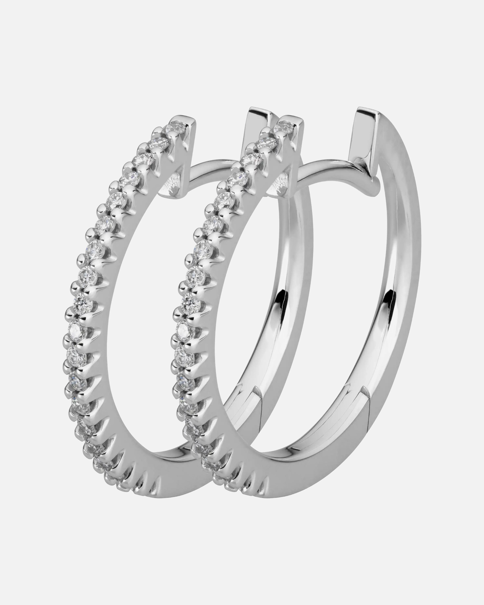 Creolen für Weiblich Lyomi Default Brand Line Klappcreolen 585/- Gold Diamant Lab Grown weiß 0,24ct. weiß