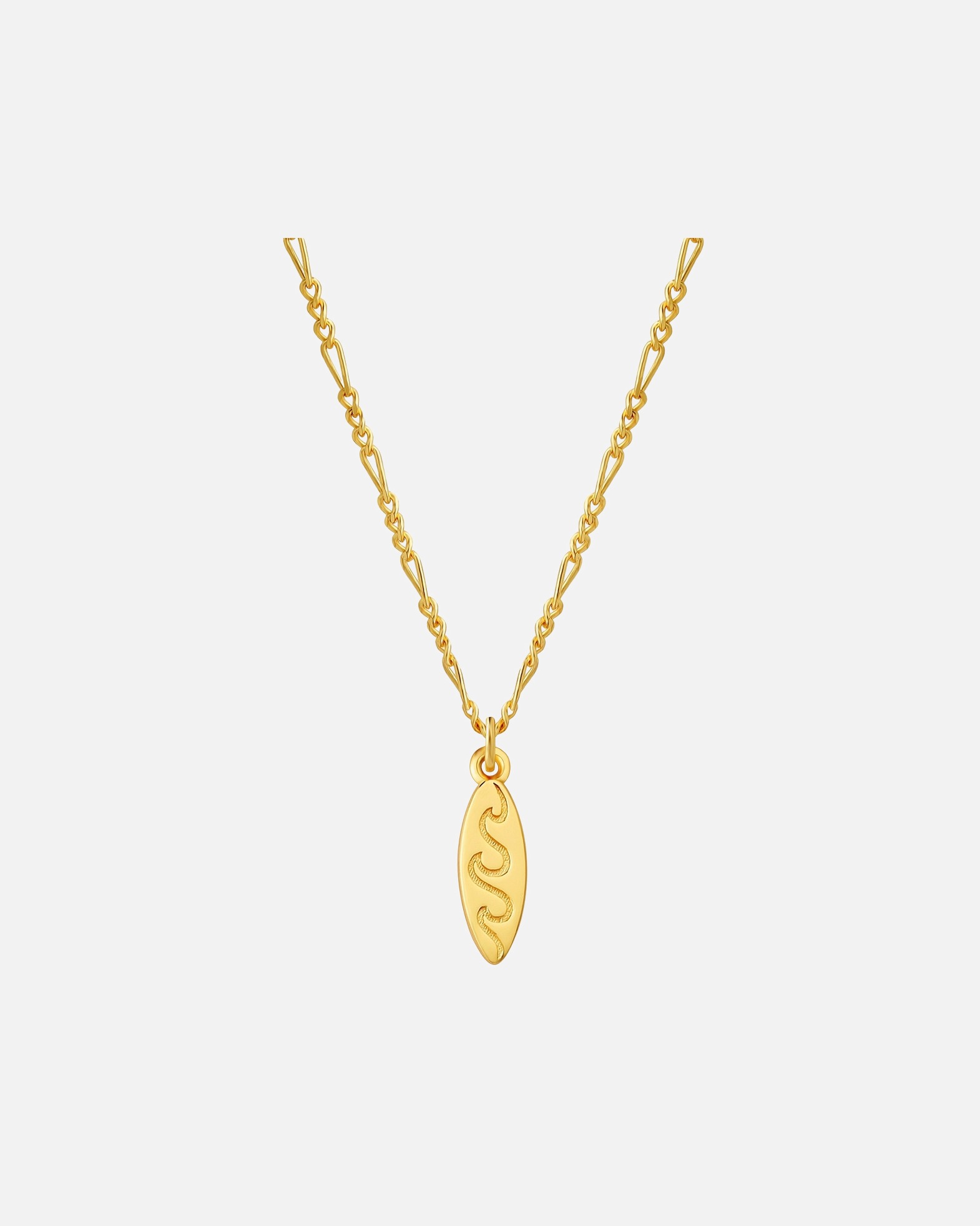 Halskette für Weiblich Glanzstücke München Halskette Surfboard aus Sterling Silber in gelbgold 40,0 cm Basiskette + 5,0 cm Verlängerung