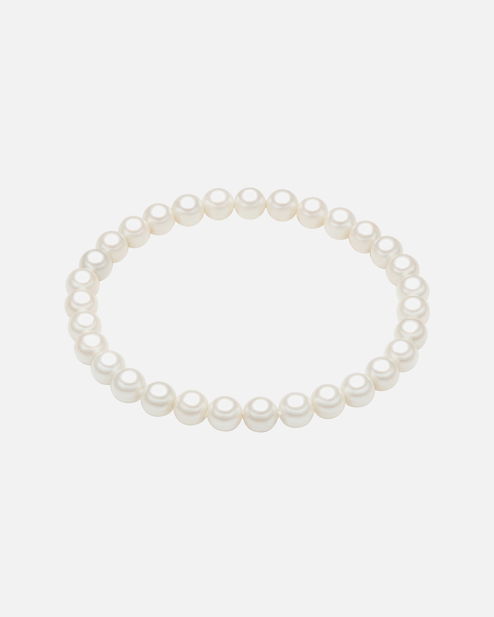 Armband für Weiblich Lulu & Jane Perlen-Armband Muschelkernperle in Weiß 18 cm