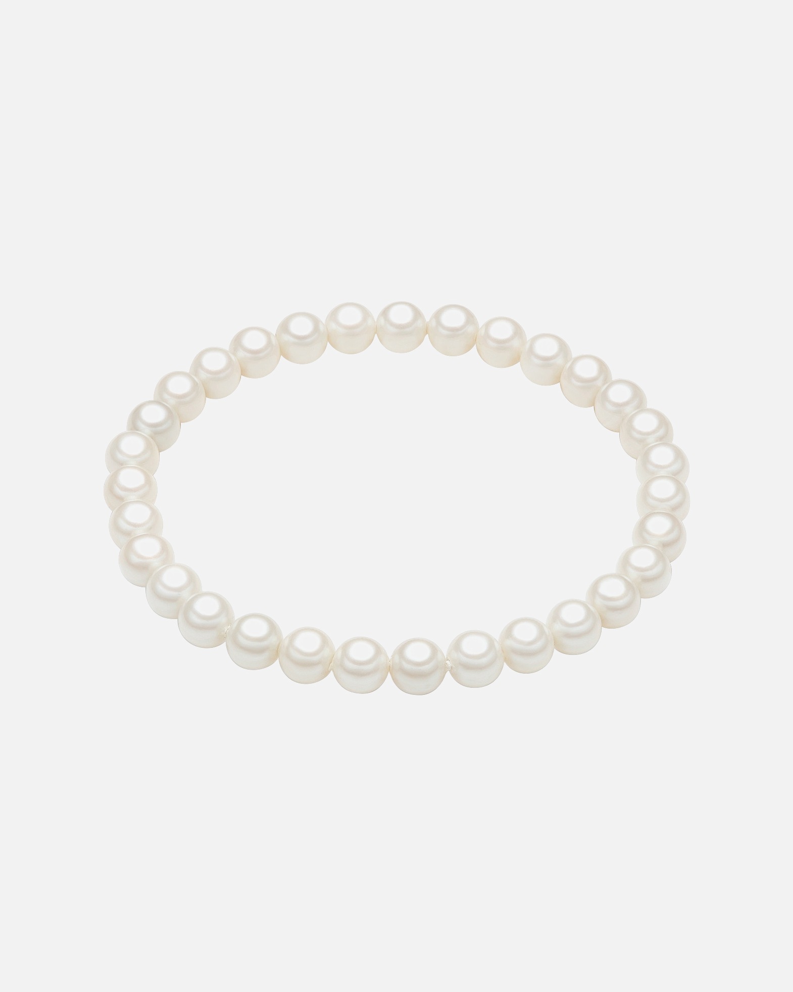 Armband für Weiblich Lulu & Jane Perlen-Armband Muschelkernperle in Weiß 20 cm