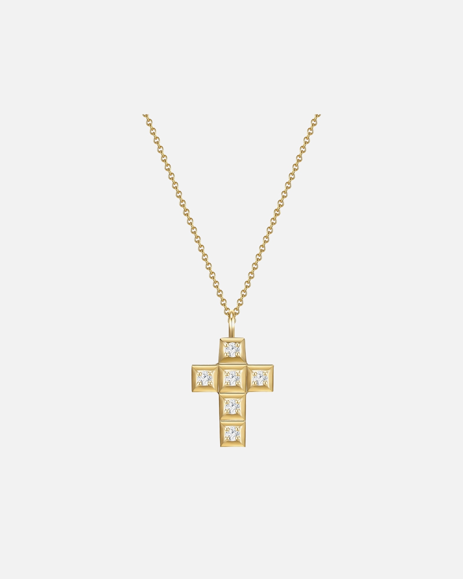 Halskette für Weiblich Glanzstücke München Halskette Kreuz Sterling Silber Zirkonia in Gelbgold 1 Stück