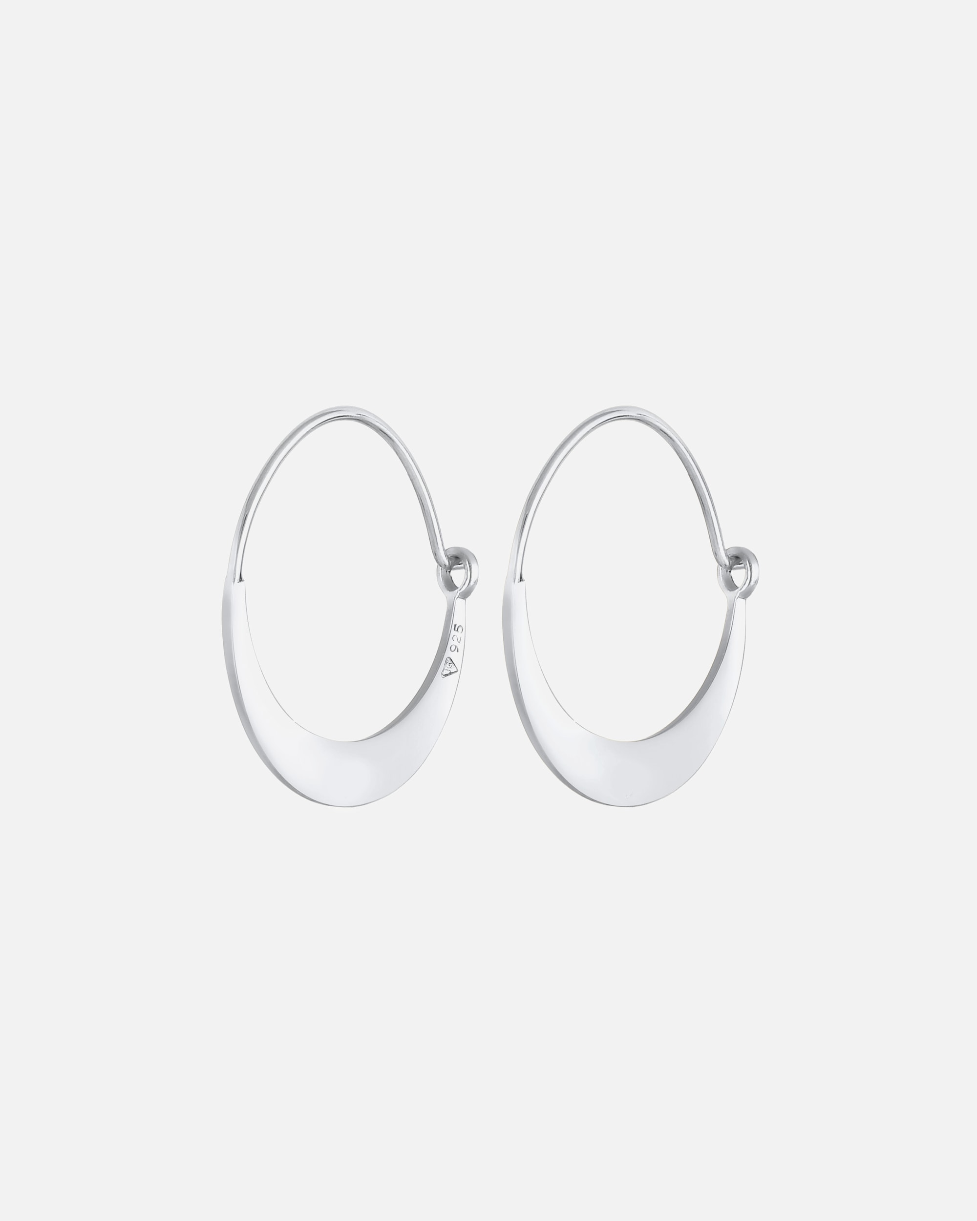 Creolen für Weiblich Elli Elli Ohrringe Creolen Ohrhänger Geo Look Basic 925 Silber 1 Stück