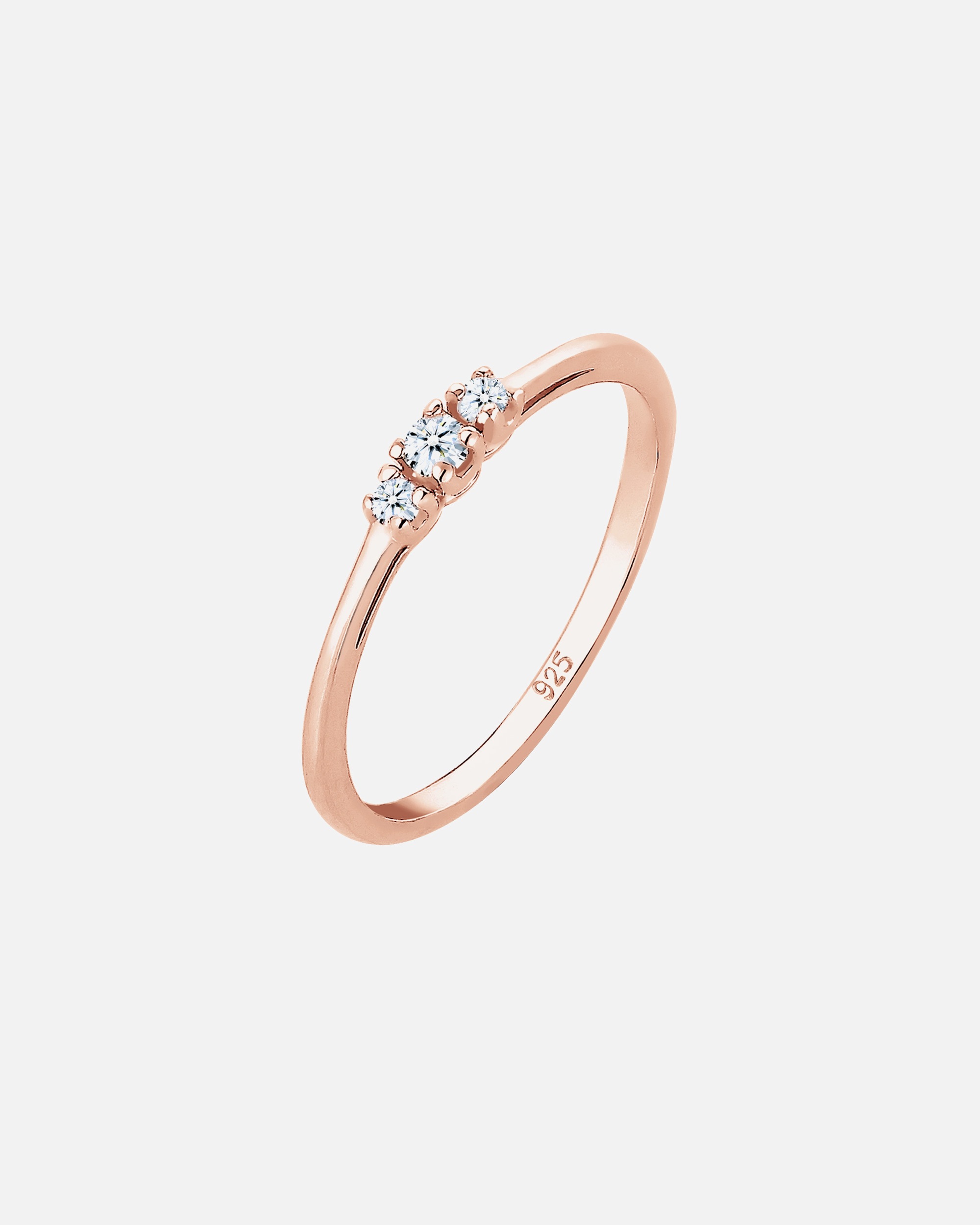 Ring für Weiblich Elli DIAMONDS Verlobungsring Diamant (0.06 ct.) Zart 925 Silber 54