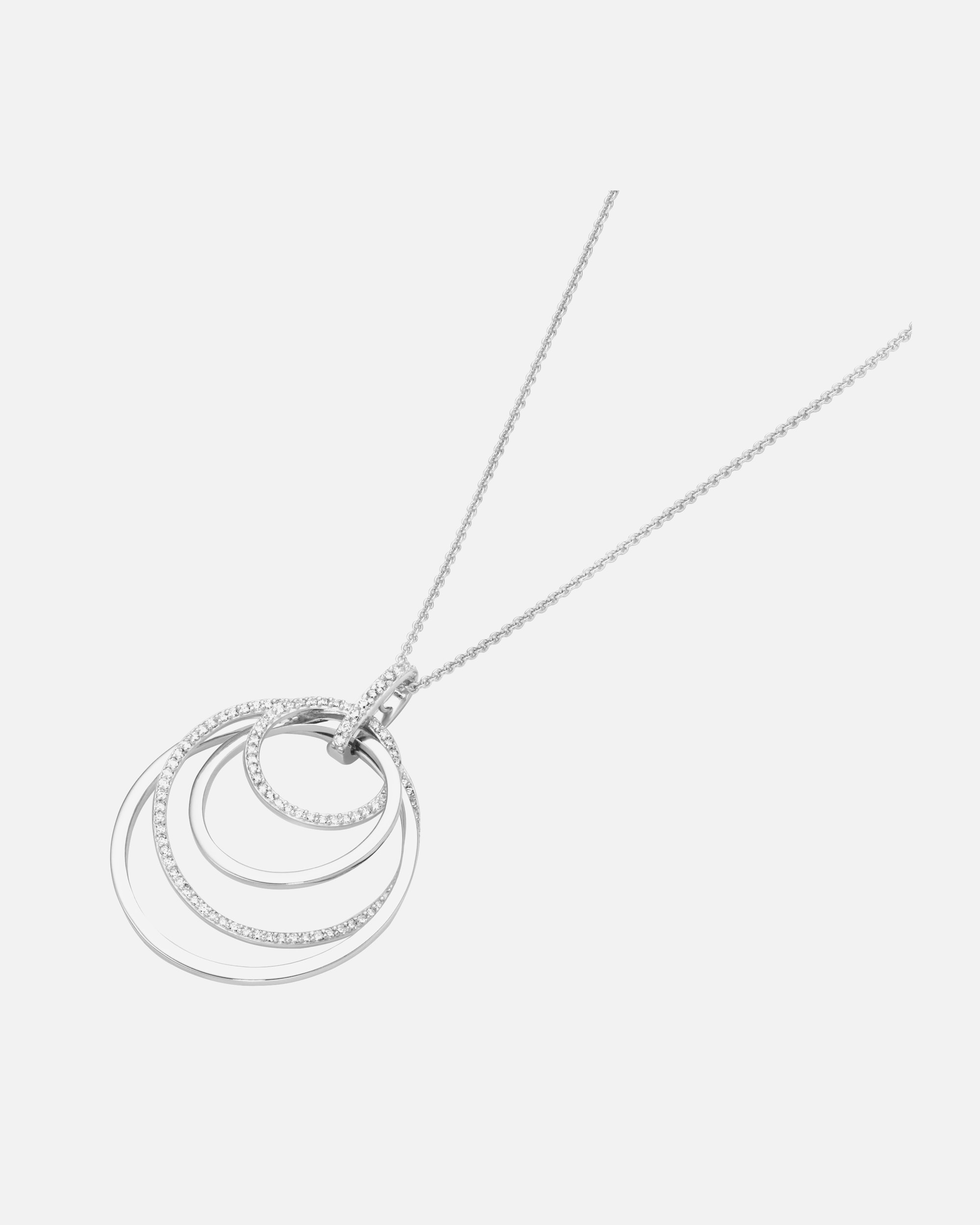 Halskette für Weiblich Giorgio Martello Milano Kette Anhänger, 4 Ringe beweglich, Silber 925 Onesize