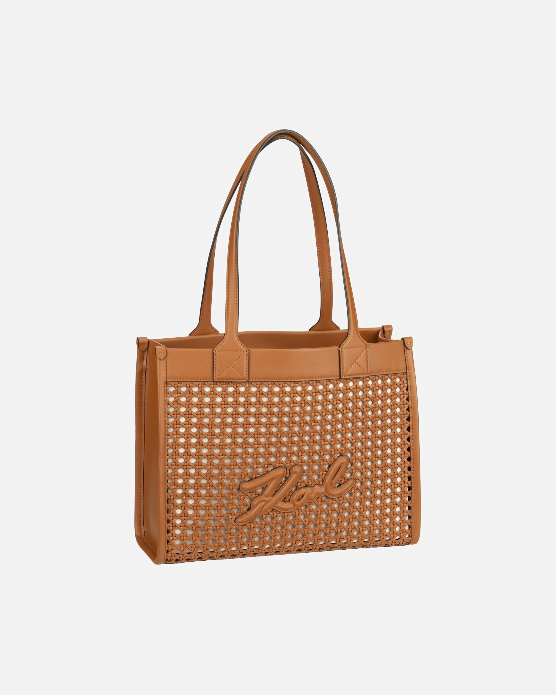Shopper für Weiblich Karl Lagerfeld Shopper K/Skuare MD Woven Dark Tan