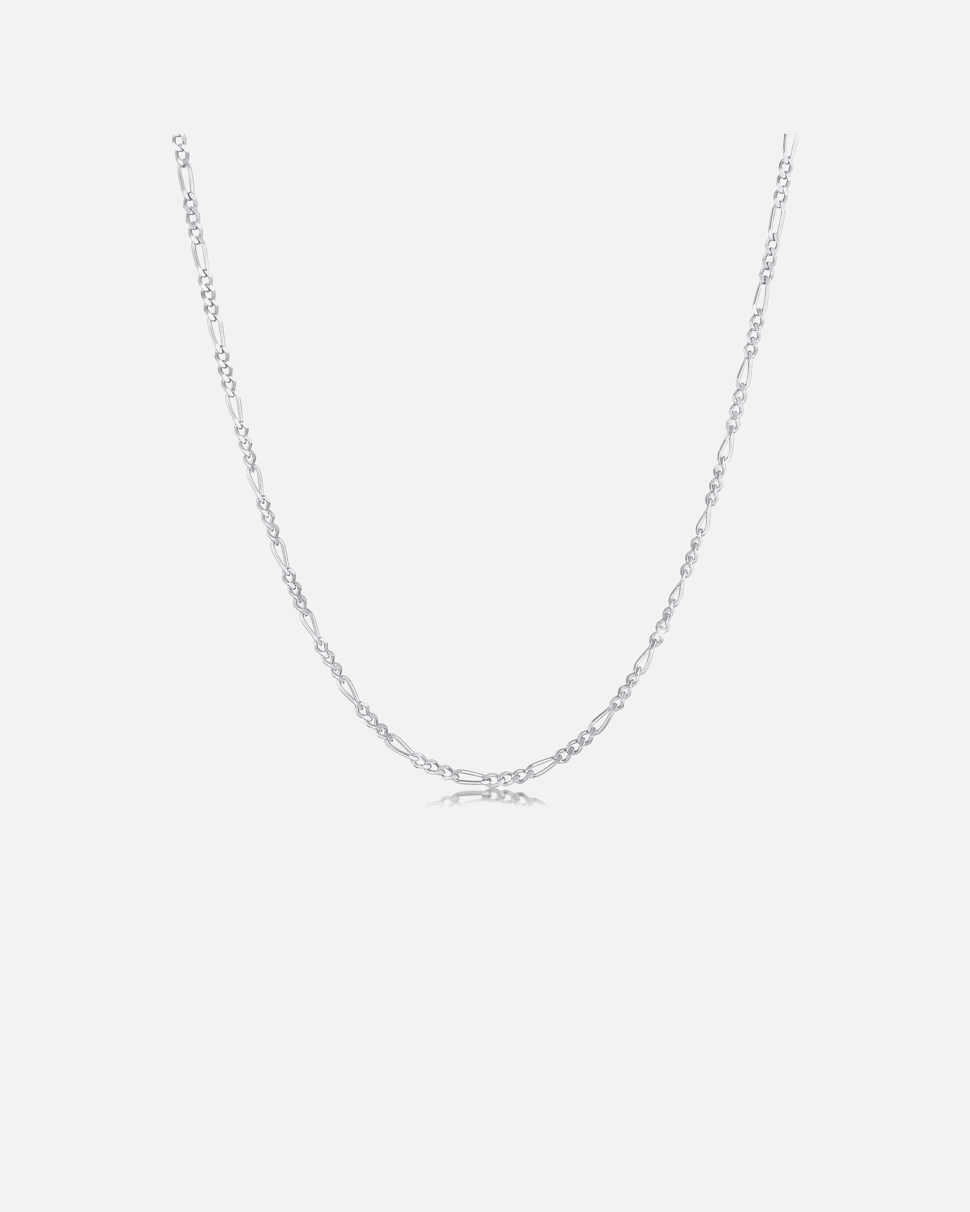 Halskette für Männlich KUZZOI Männer Figarokette Massiv Oxidiert 925 Silber 1 Stück