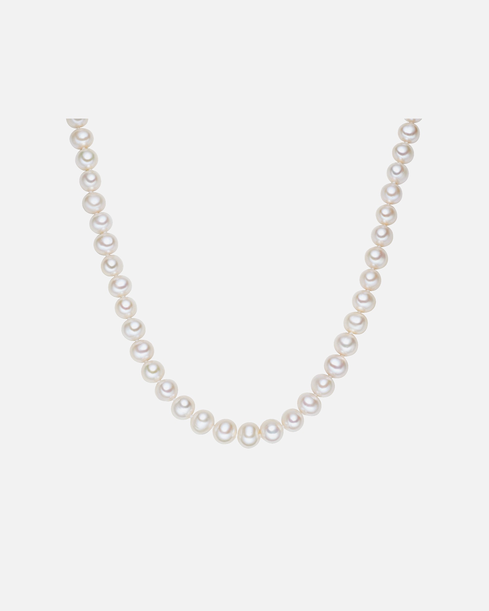 Halskette für Weiblich Lulu & Jane Perlen-Kette aus Sterling Silber in Silber mit Süßwasser-Zuchtperle 55,0 cm