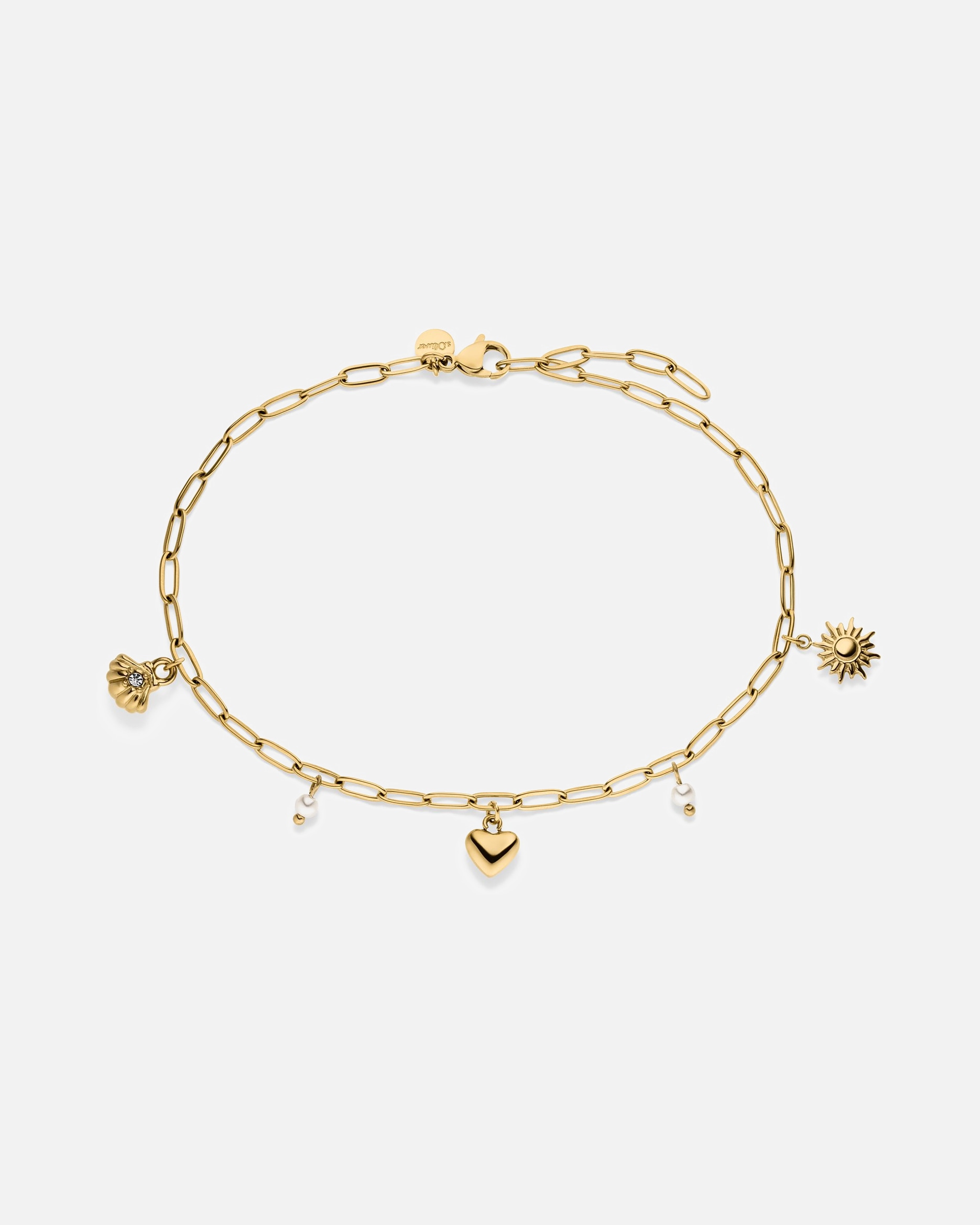 Fußschmuck für Weiblich s.Oliver Fußkette Edelstahl gold