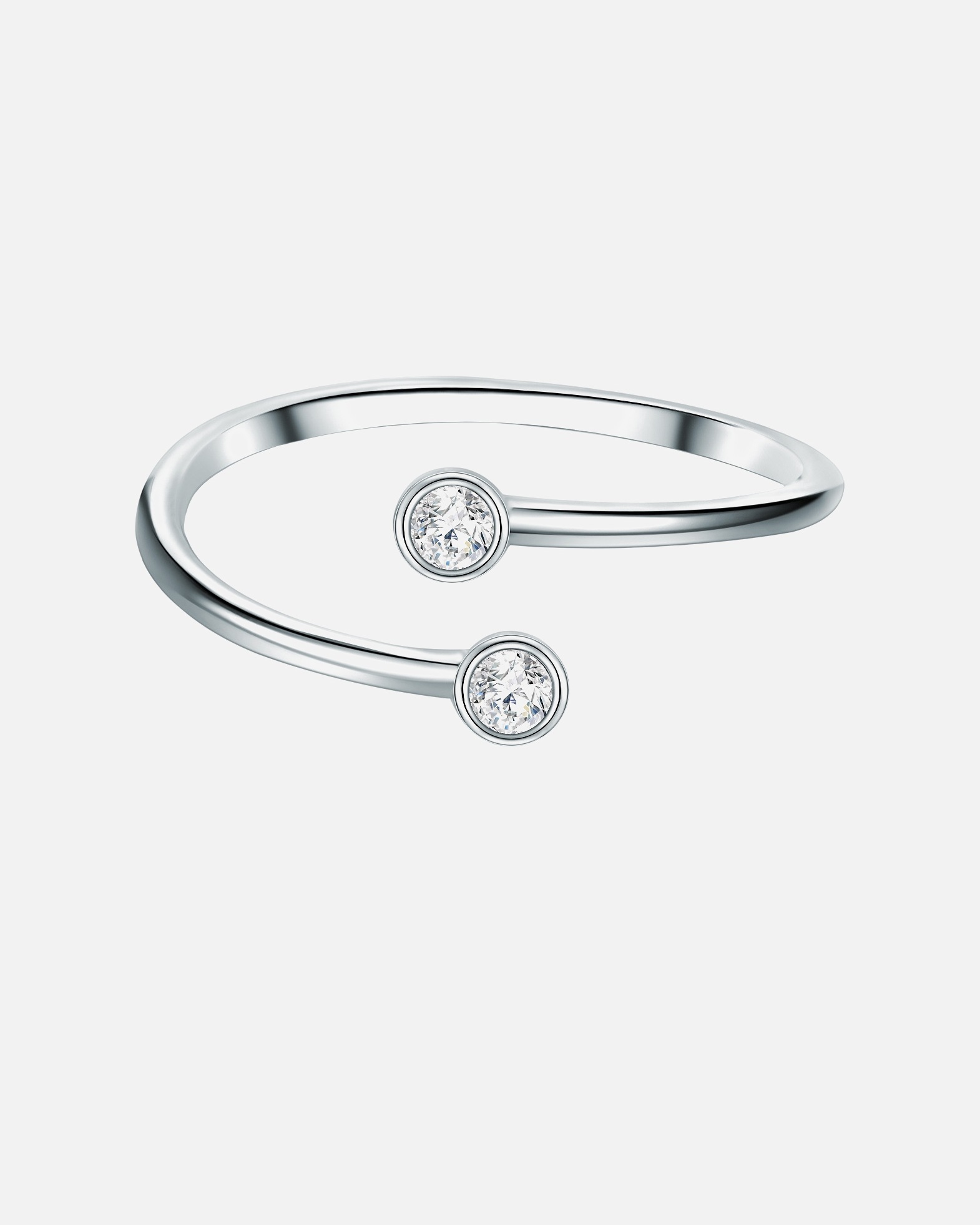 Ring für Weiblich Trilani Ring Sterling Silber Zirkonia in Silber 50