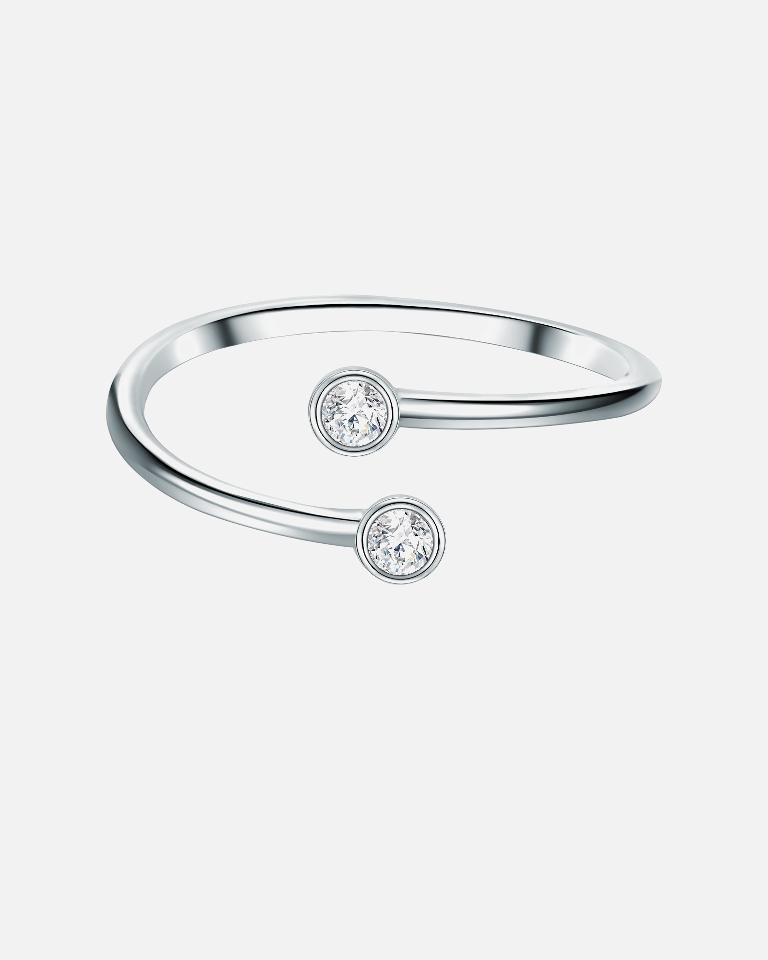 Ring für Weiblich Trilani Ring Sterling Silber Zirkonia in Silber 56