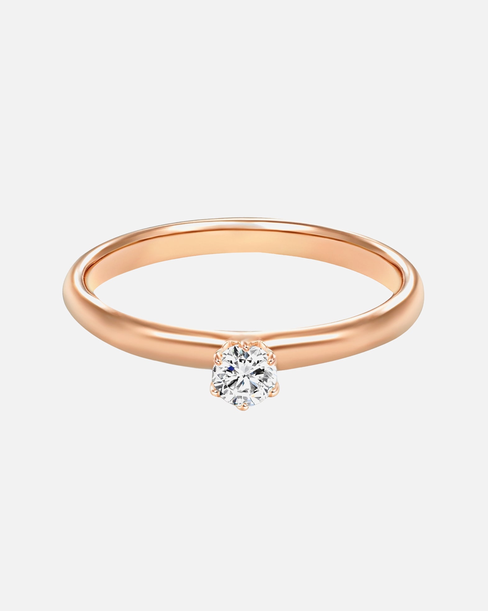 Ring für Weiblich Trilani Ring Sterling Silber Zirkonia in Roségold 58