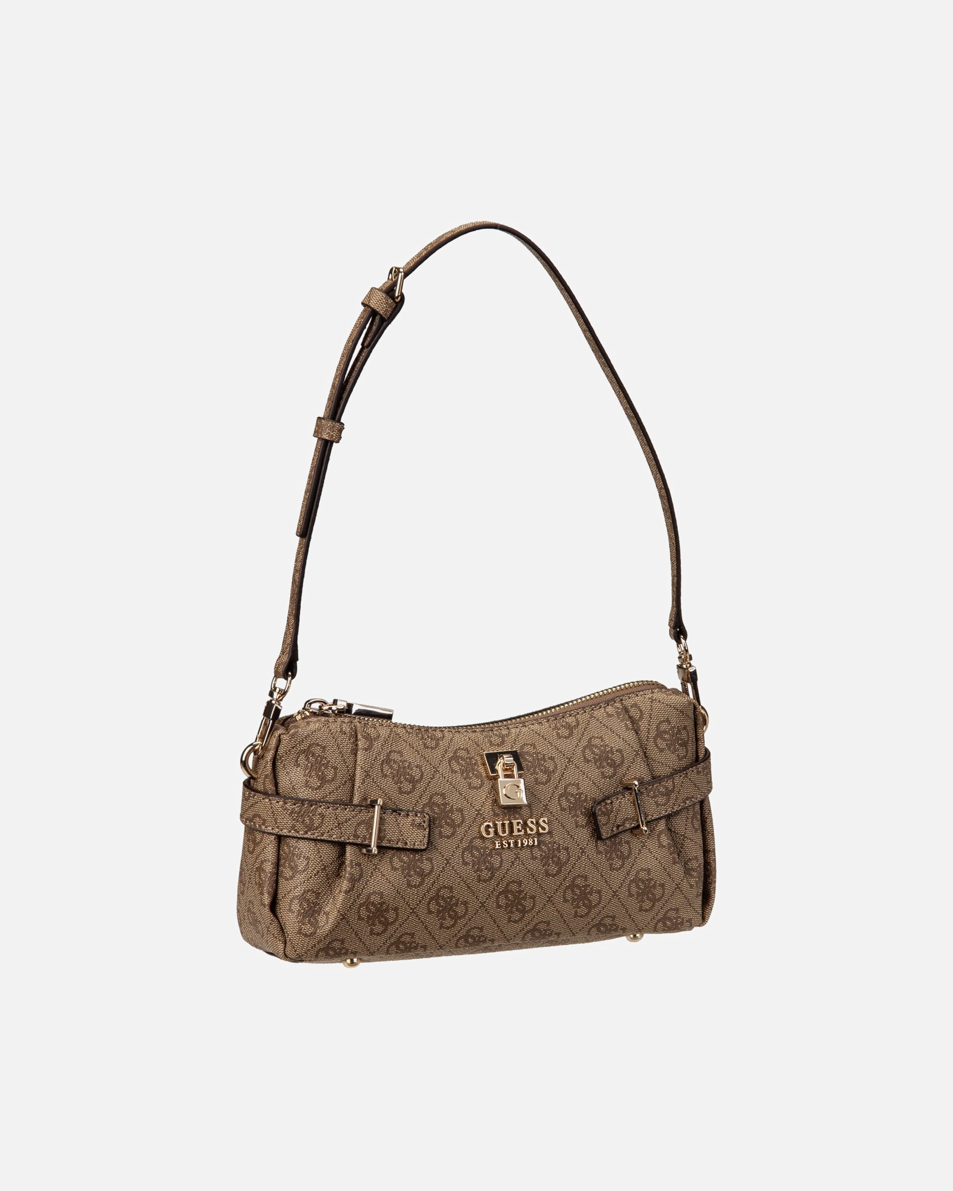Handtasche für Weiblich GUESS Handtasche Yesba Mini Top Zip latte logo
