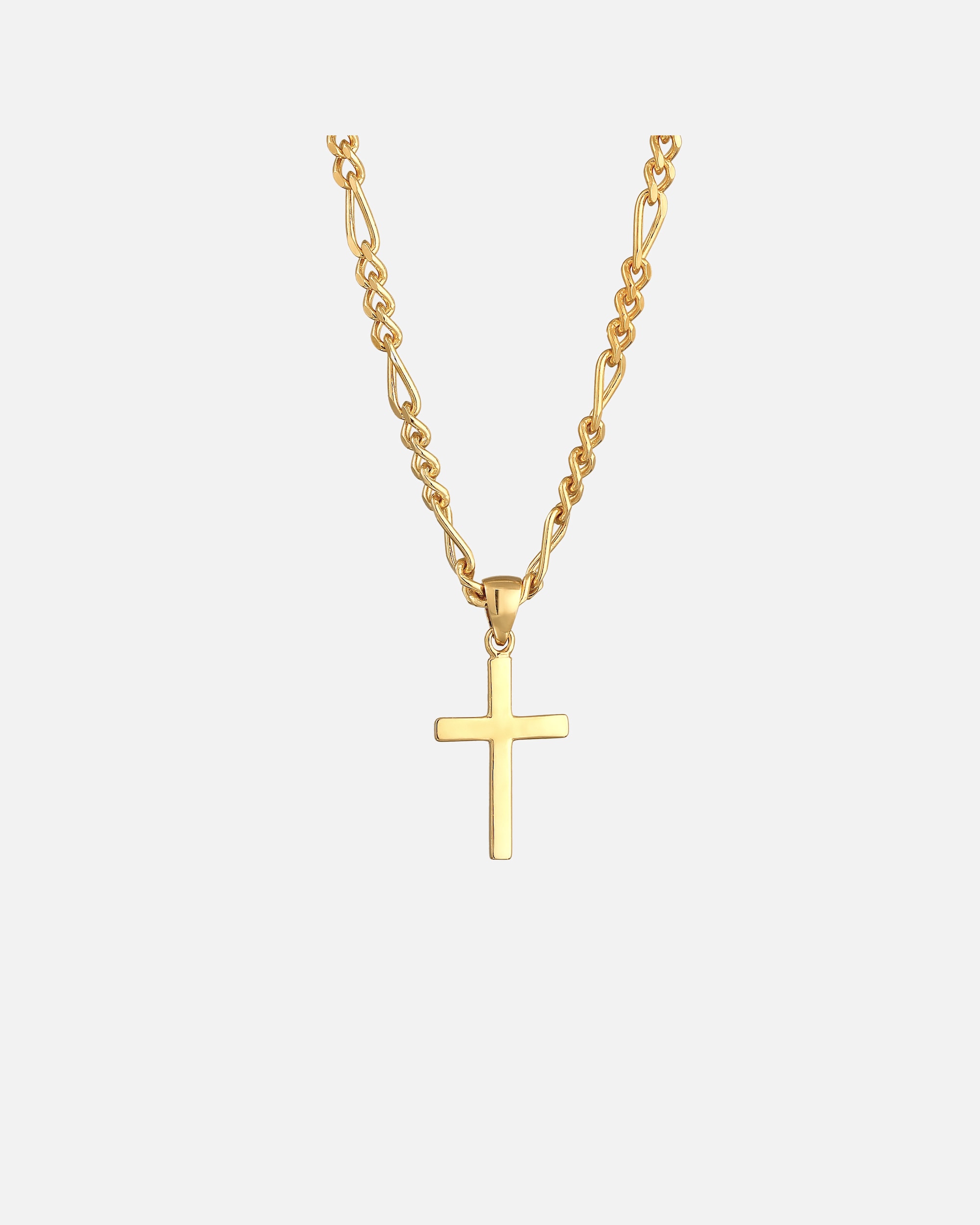 Halskette für Männlich KUZZOI Herren Figarokette Kreuz 925 Silber 1 Stück