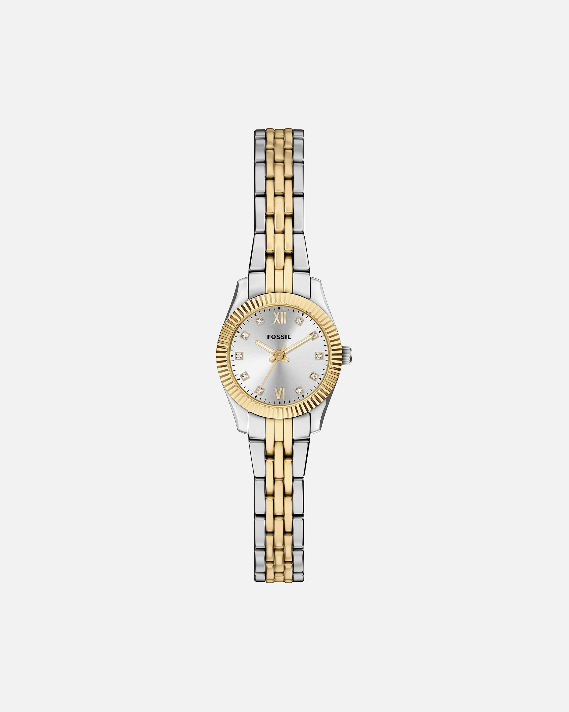 Uhr für Weiblich Fossil Damenuhr Edelstahl bicolor