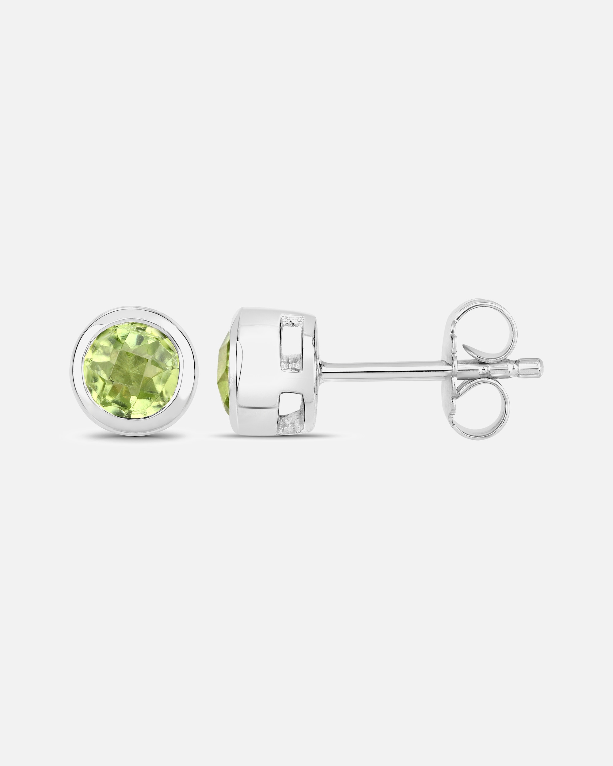 Ohrringe für Weiblich Vira Jewels Ohrstecker 925/- Sterling Silber Peridot grün 1,18ct. weiß