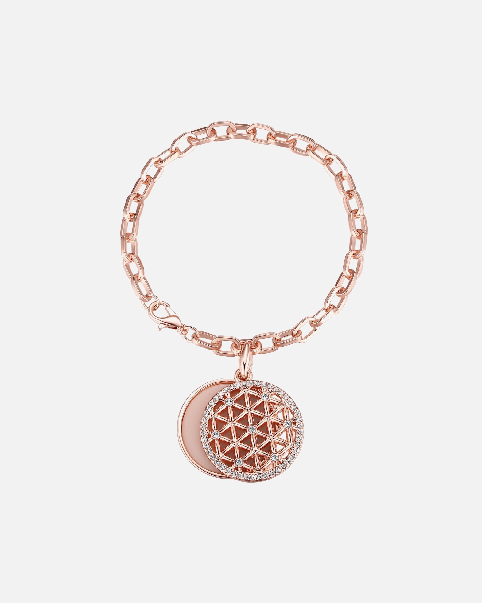 Armband für Weiblich Lulu & Jane Armband Metall-Legierung verziert mit Kristallen von Swarovski® in Roségold 1 Stück