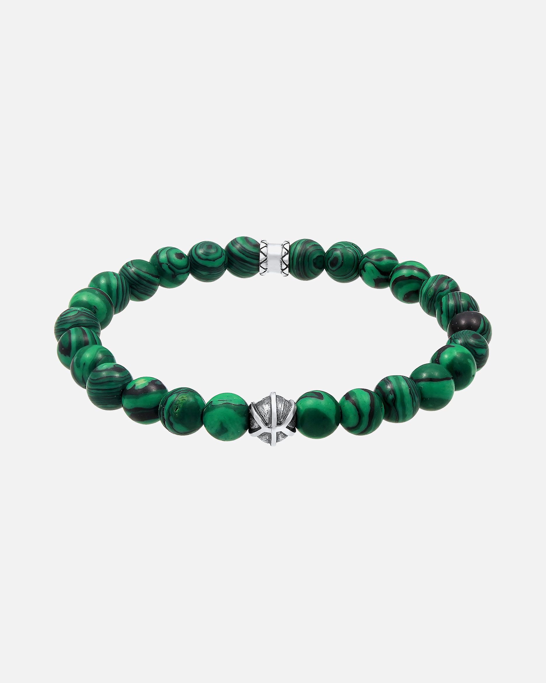 Armband für Männlich KUZZOI synthetischer Malachit Look 925er Silber Oxidiert 1 Stück