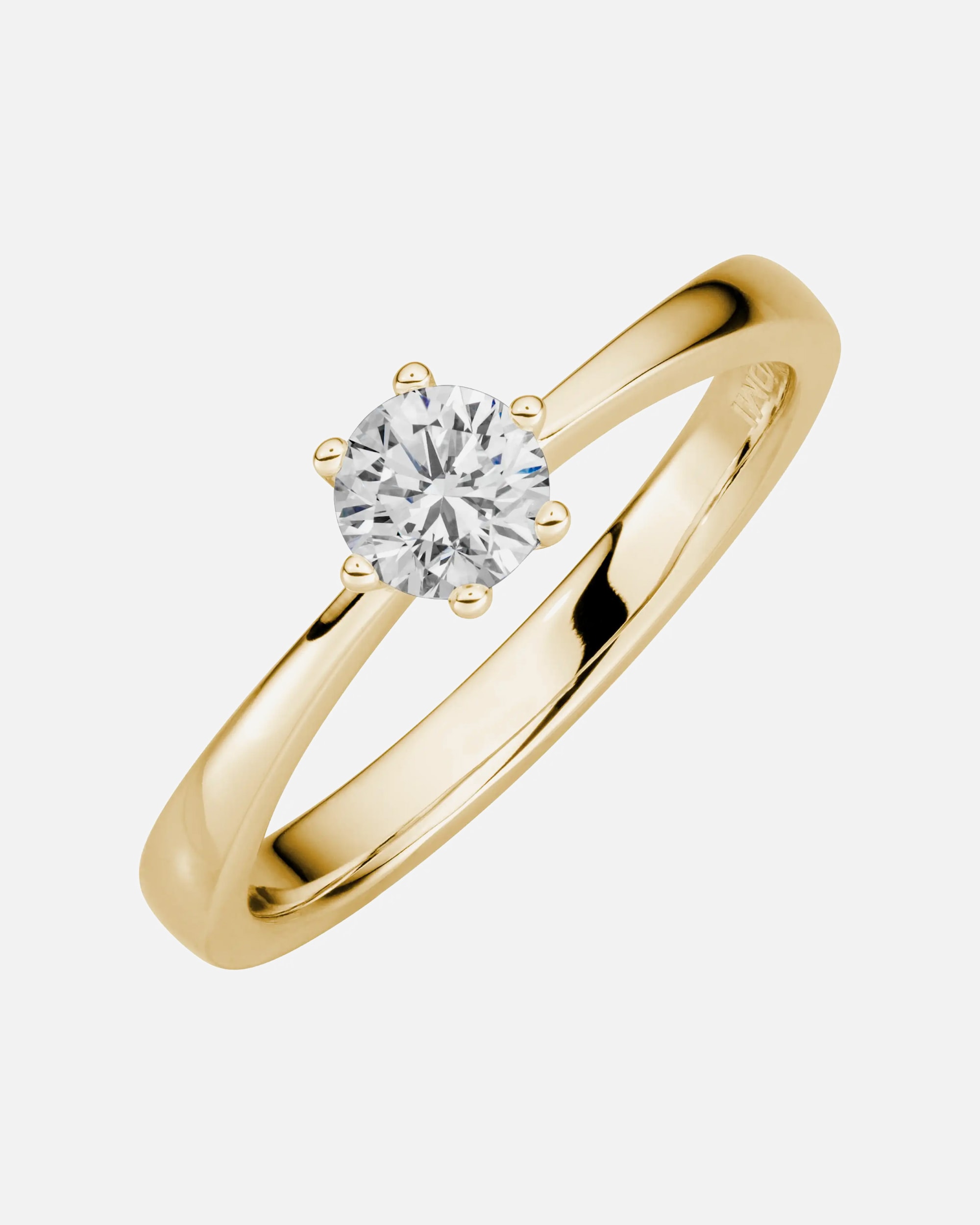 Ring für Weiblich Lyomi Default Brand Line Ring 585/- Gold Diamant Lab Grown weiß 0,50ct. 060 (19,1)