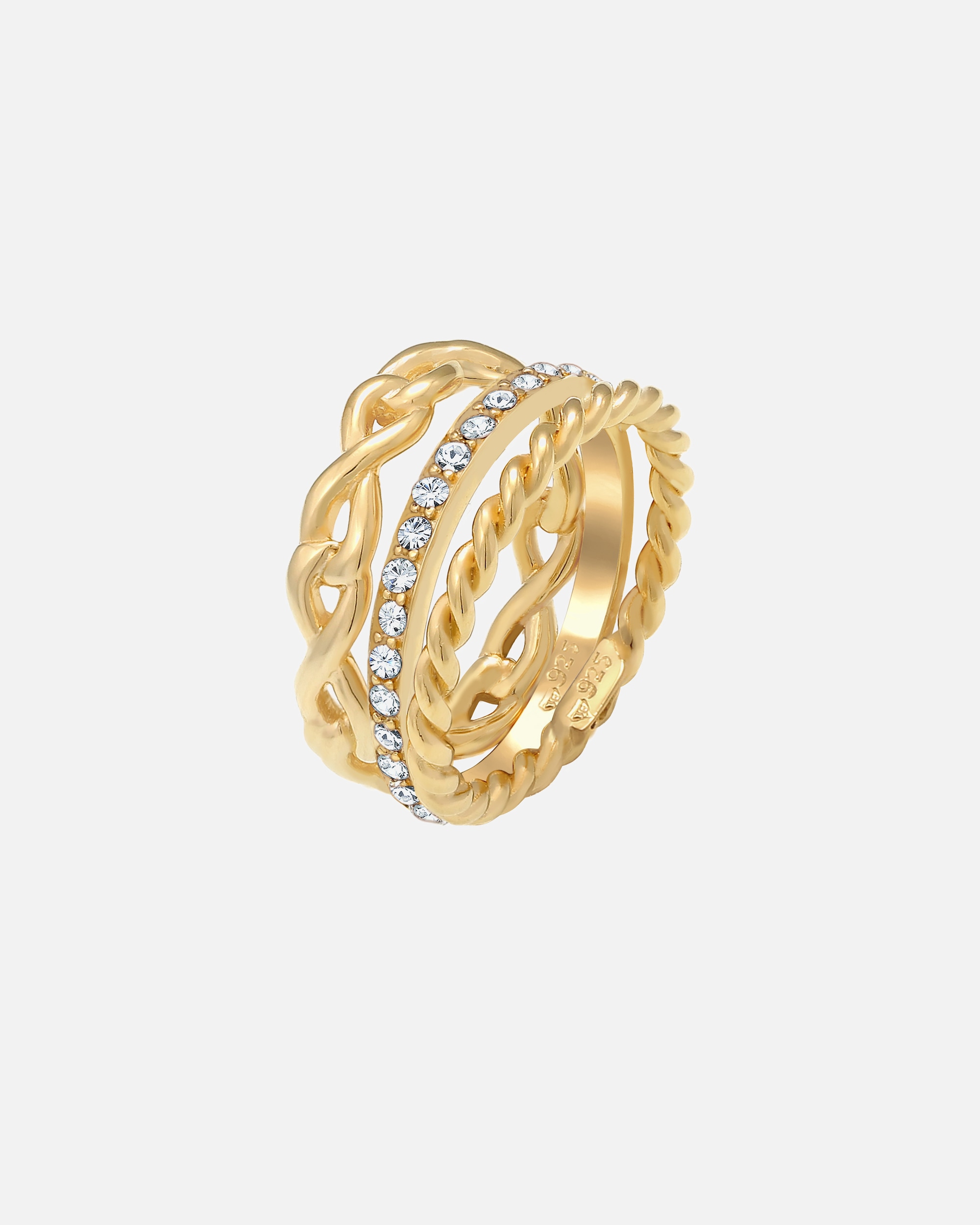 Ring für Weiblich Elli Infinity Bandring 925 Silber, mit Kristallen von Swarovski® 58