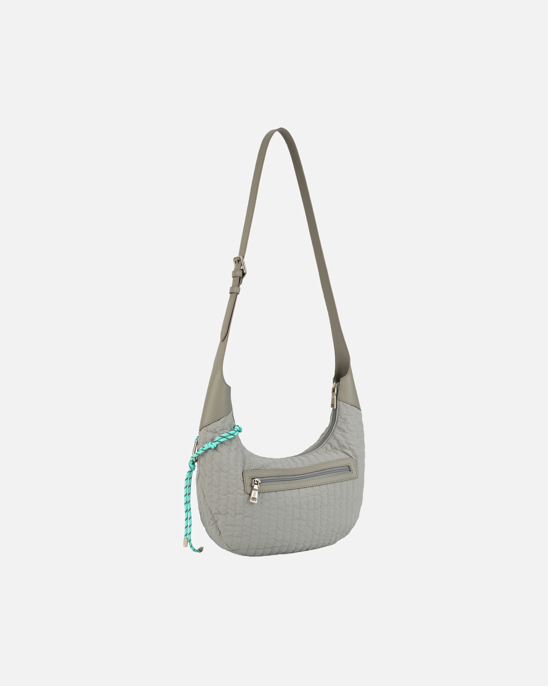 Handtasche für Weiblich FREDsBRUDER Handtasche Just Flow Round Hobo light grey