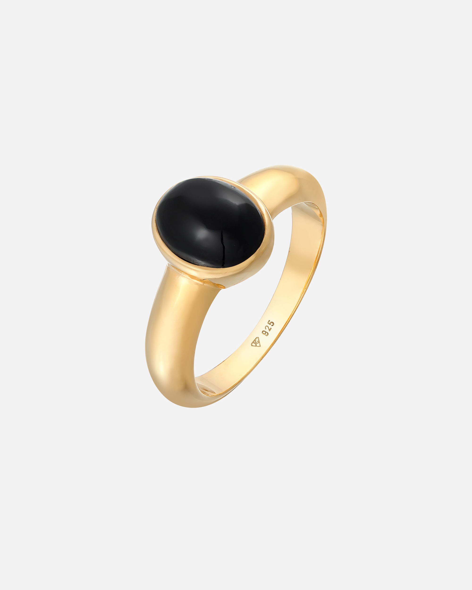 Ring für Männlich KUZZOI Herren Siegelring Onyx Oval Basic 925 Silber 64