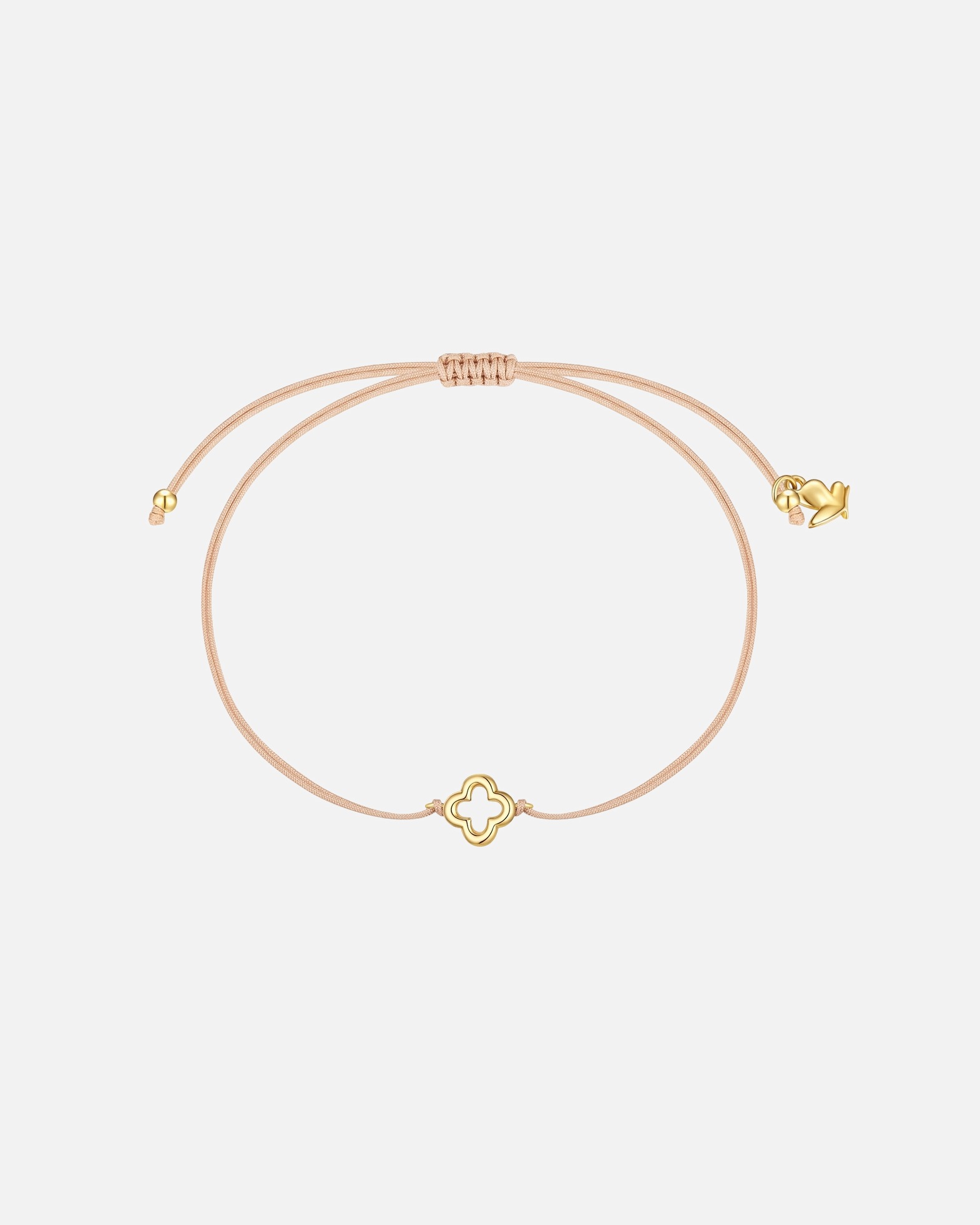 Armband für Weiblich Armband Kleeblatt aus Edelstahl in gelbgold 15,0 - 22,0 cm, flexibel einstellbar