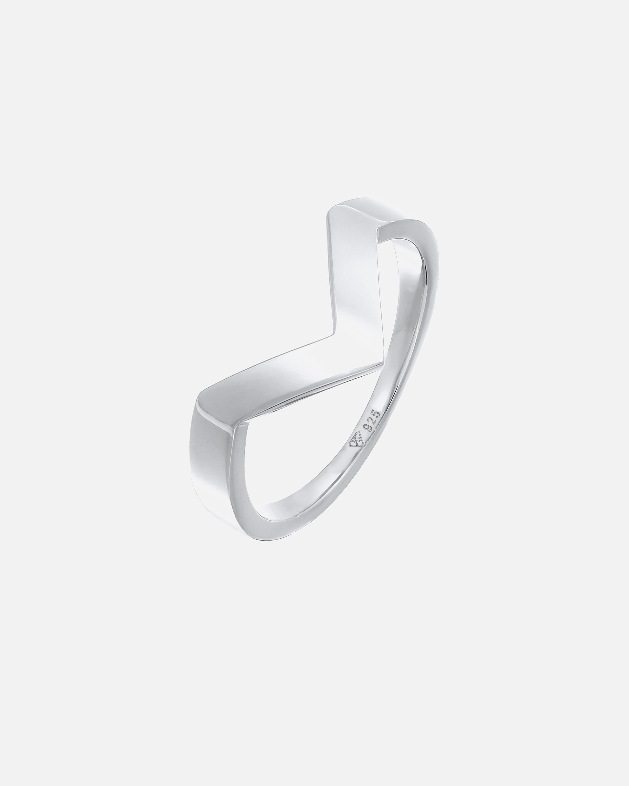Ring für Weiblich Elli PREMIUM Elli PREMIUM Ring V-Form Basic Unisex 925 Silber rhodiniert 62