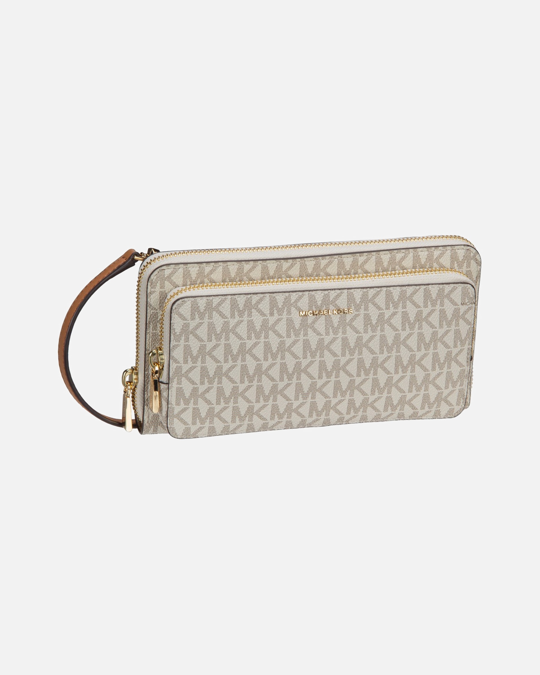 Handtasche für Weiblich Michael Kors Handtasche Jet Set LG Continental Xbody Vanilla/Acorn