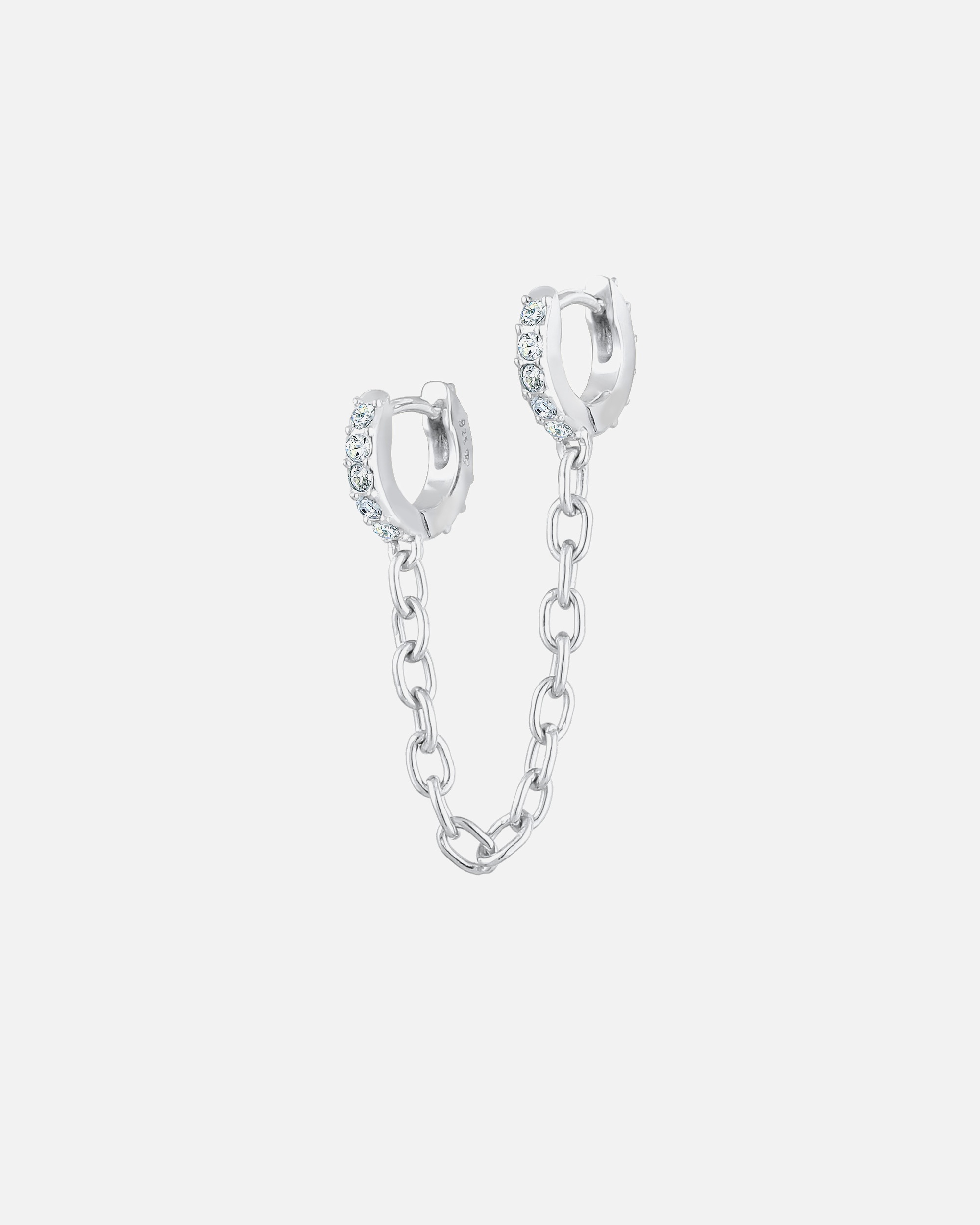 Ohrringe für Weiblich Elli Duo Creolen Trend 925 Silber, mit Kristallen von Swarovski® 1 Stück