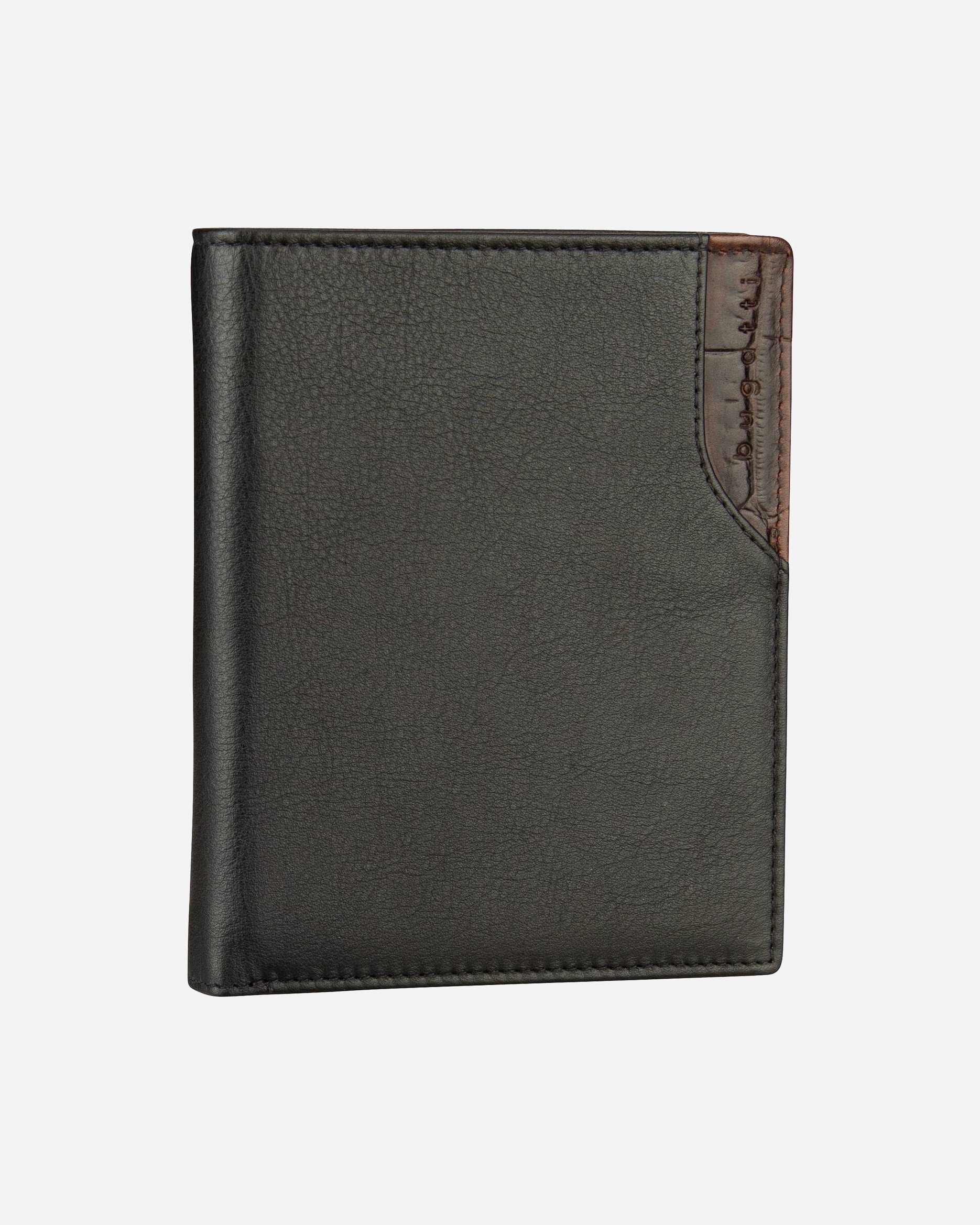 Portemonnaie für Unisex Bugatti Geldbörse Corso DeLuxe Hochformat Schwarz