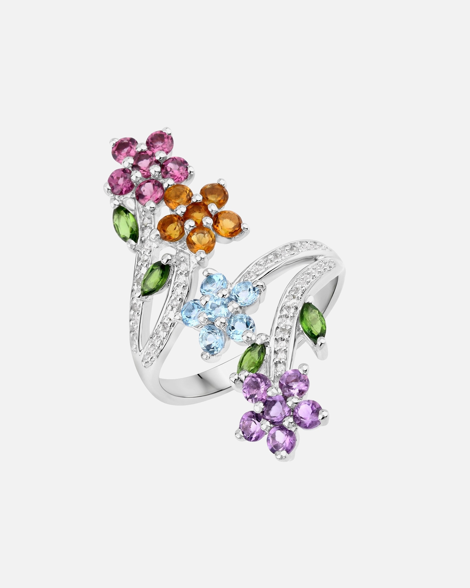 Ring für Weiblich Rafaela Donata Ring Sterling Silber Amethyst in Silber 52