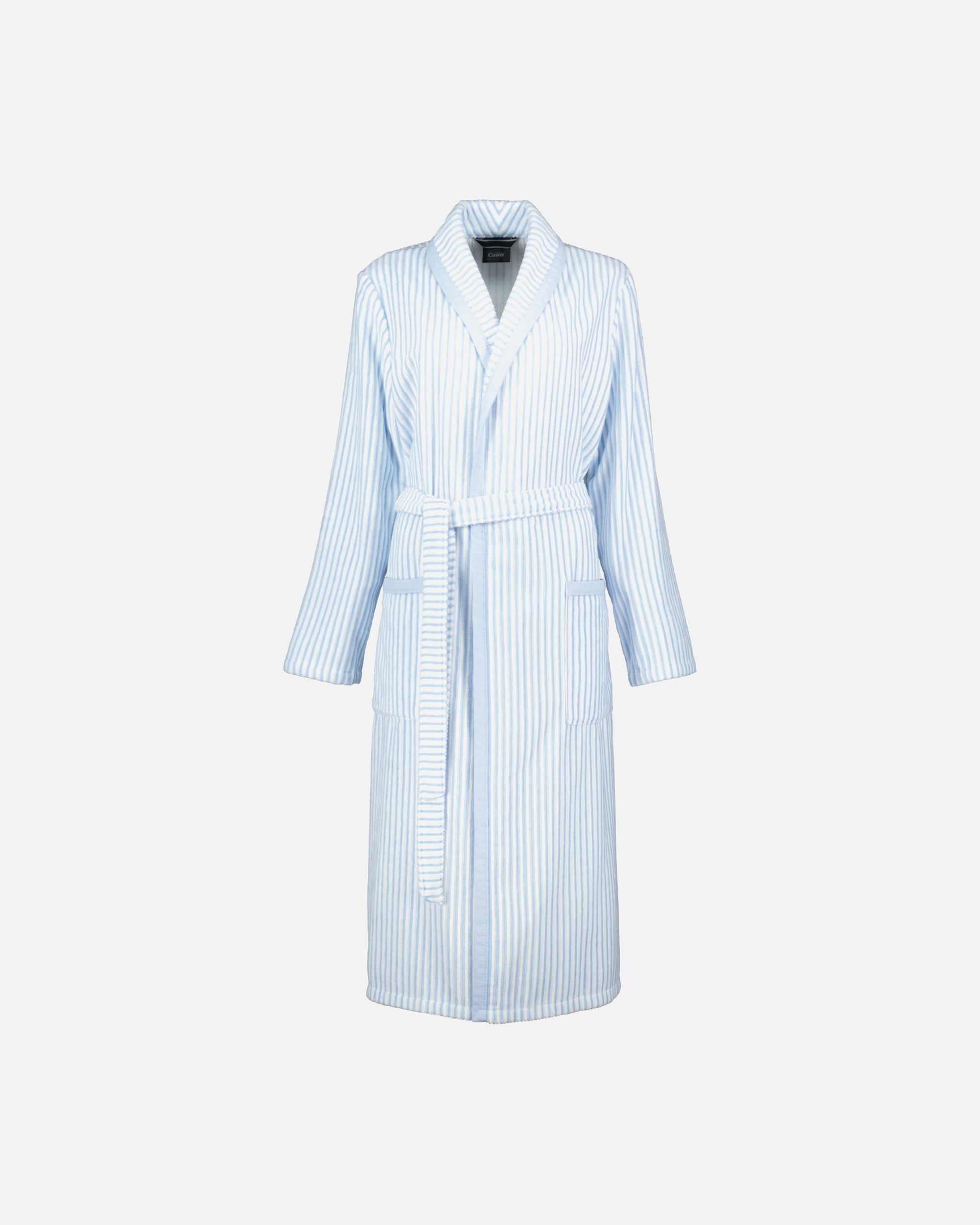 Bademantel für Weiblich Cawö Cawö Bademäntel Damen Schalkragen 3423 mittelblau - 11 L
