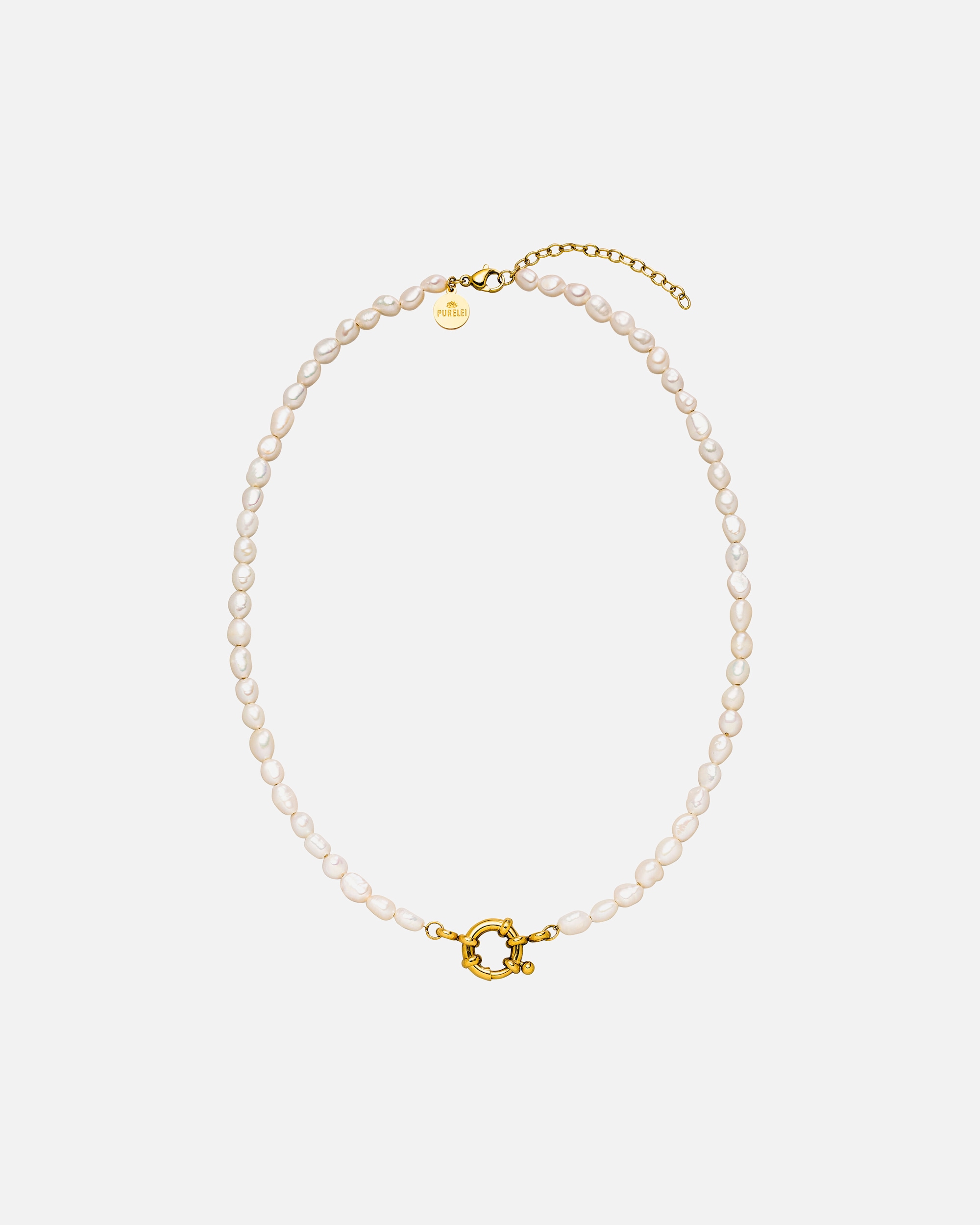 Halskette für Weiblich Purelei Pearl Charm Kette 100% Edelstahl Gold