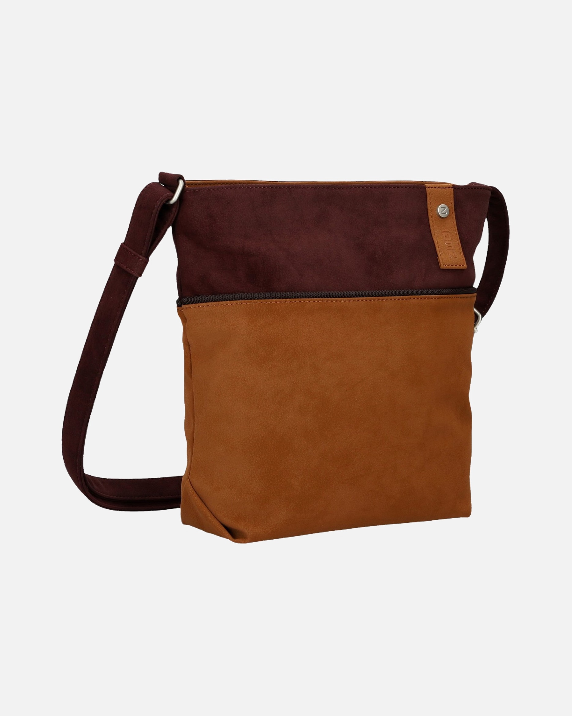 Umhängetasche für Weiblich ZWEI Beuteltasche Jana J10 nubuk cognac