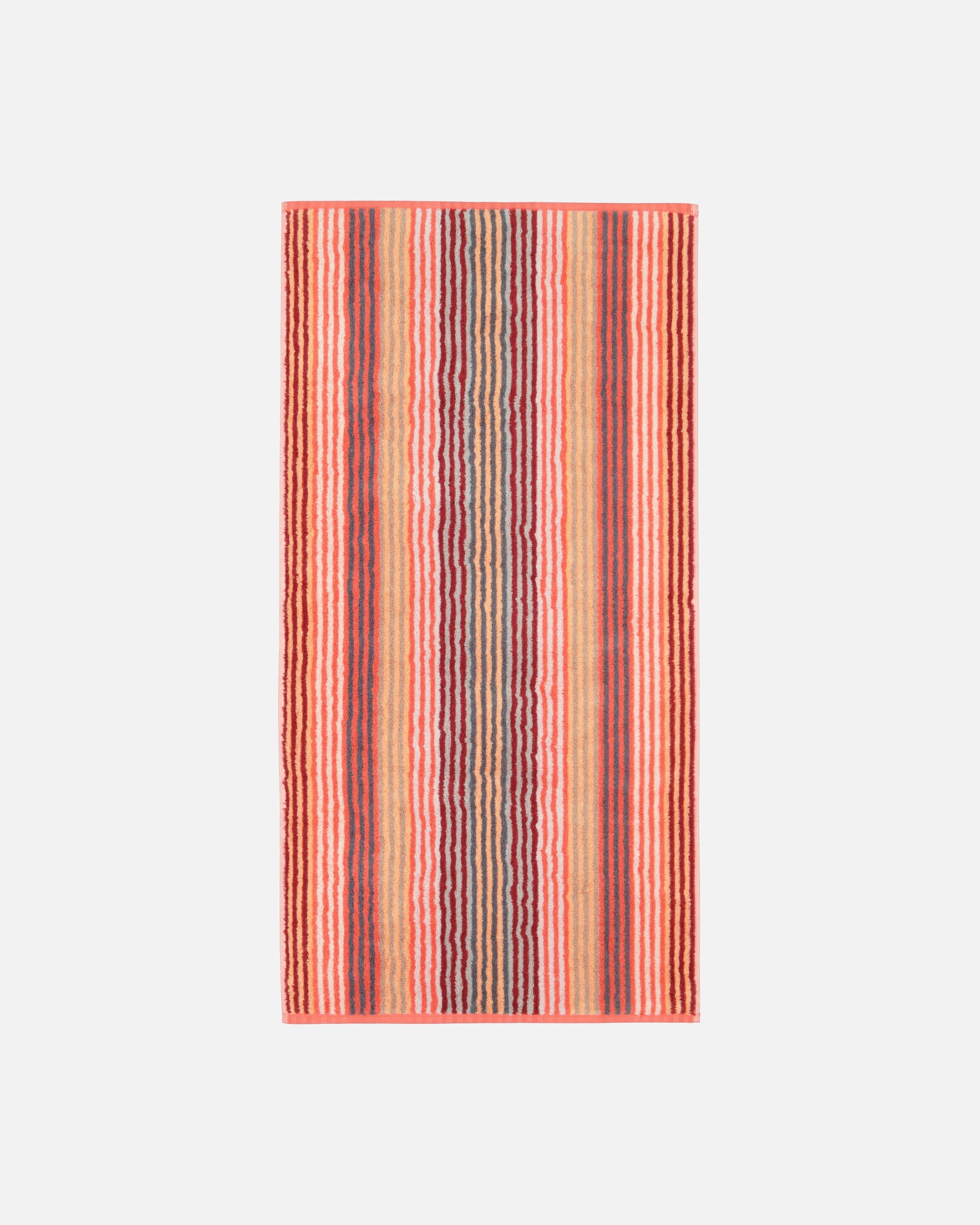 Handtuch für Unisex Cawö Cawö Handtücher Unique Streifen 944 koralle - 22 Handtuch 50x100 cm